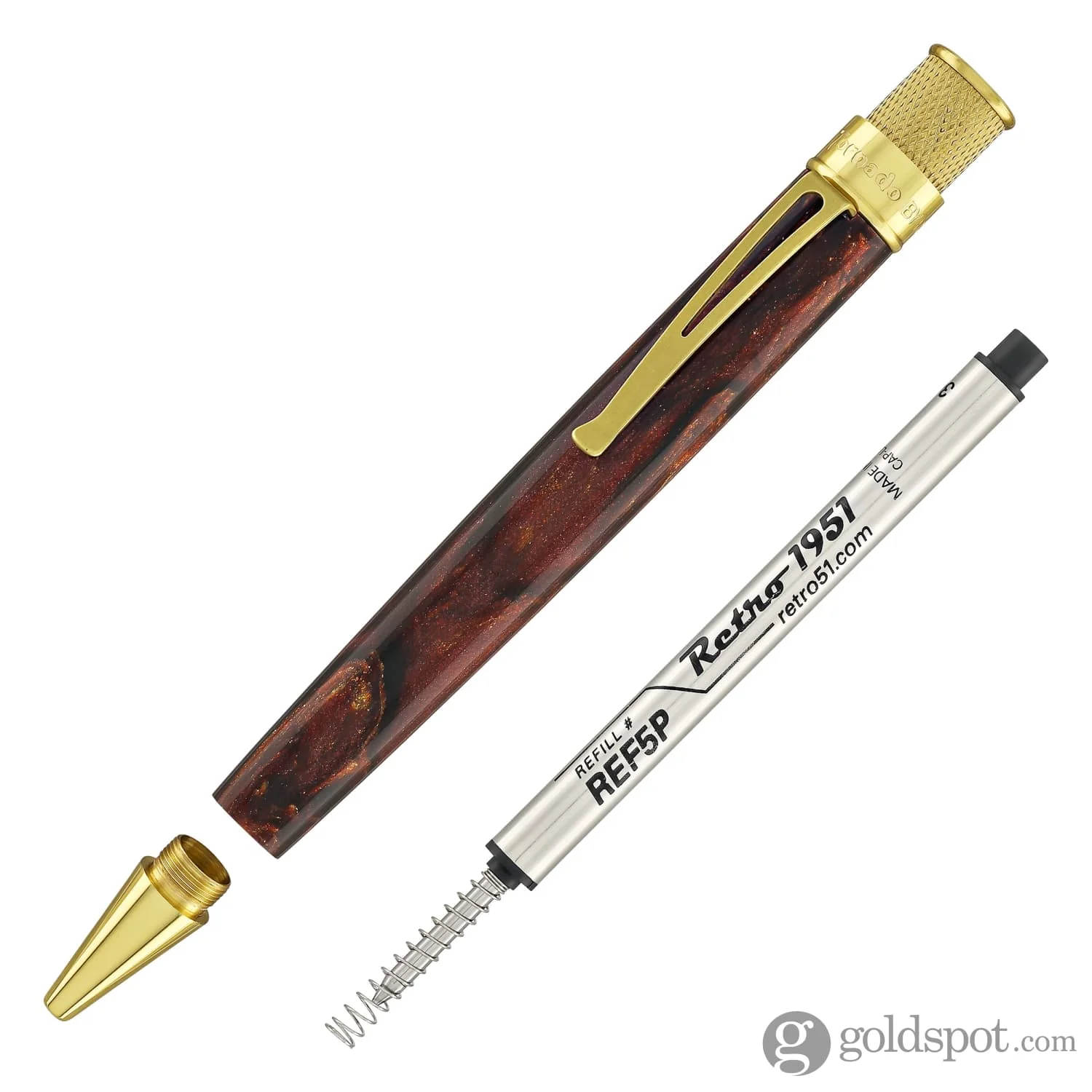 Retro 51 Goldspot Exclusive Tornado Rollerball in 'Tis the Season Diamondcast Resin- Artist Proof - Image 5