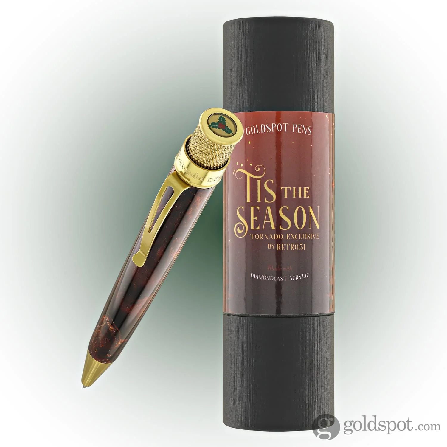 Retro 51 Goldspot Exclusive Tornado Rollerball in 'Tis the Season Diamondcast Resin- Artist Proof - Image 7