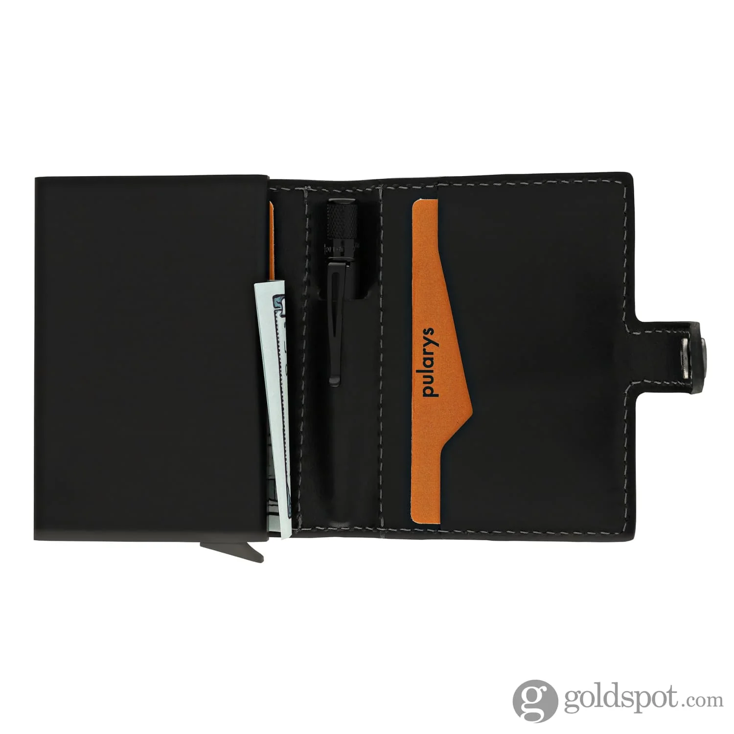 Retro 51 Pularys Modern Traveler Set Black Leather with Tornado Elite Stealth Ballpoint Pen - Image 2