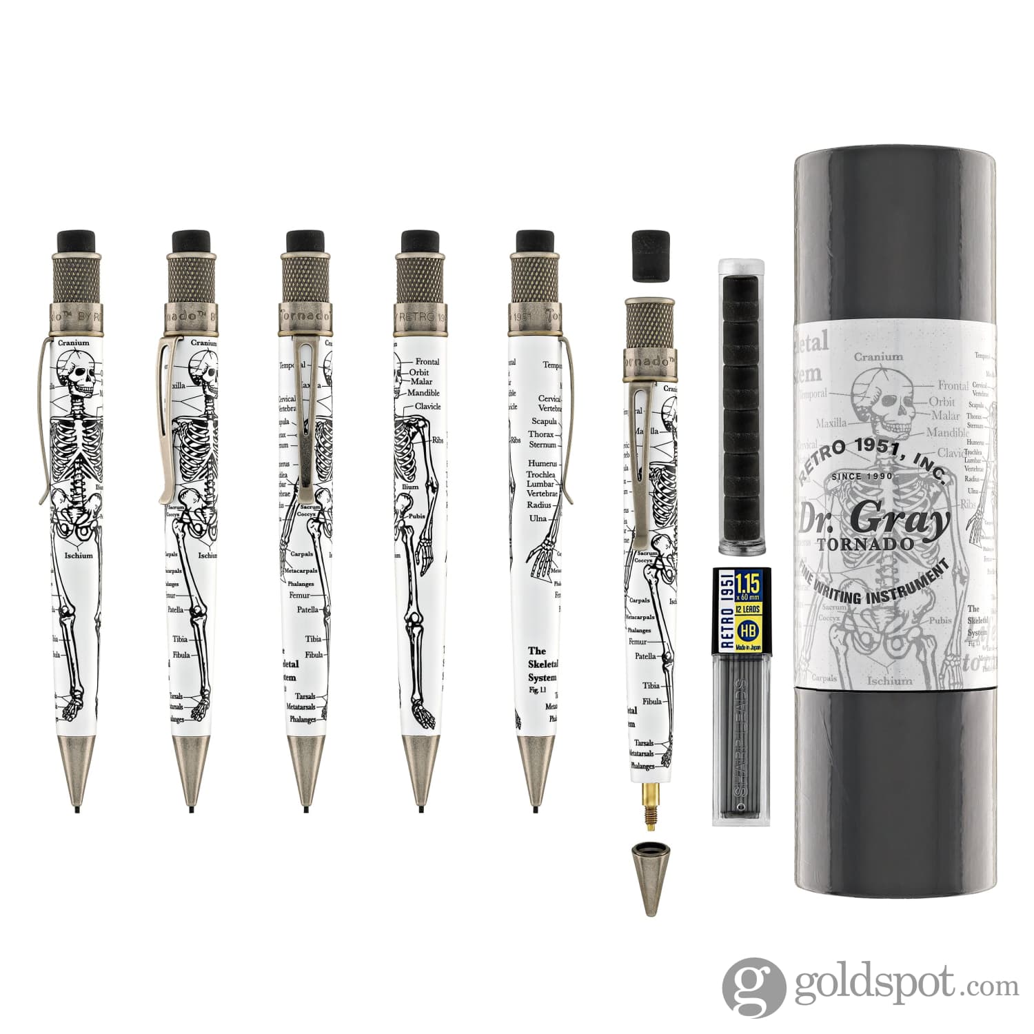 Retro 51 Tornado Dr. Gray Rollerball Pen & 1.15mm Mechanical Pencil Set - Image 7