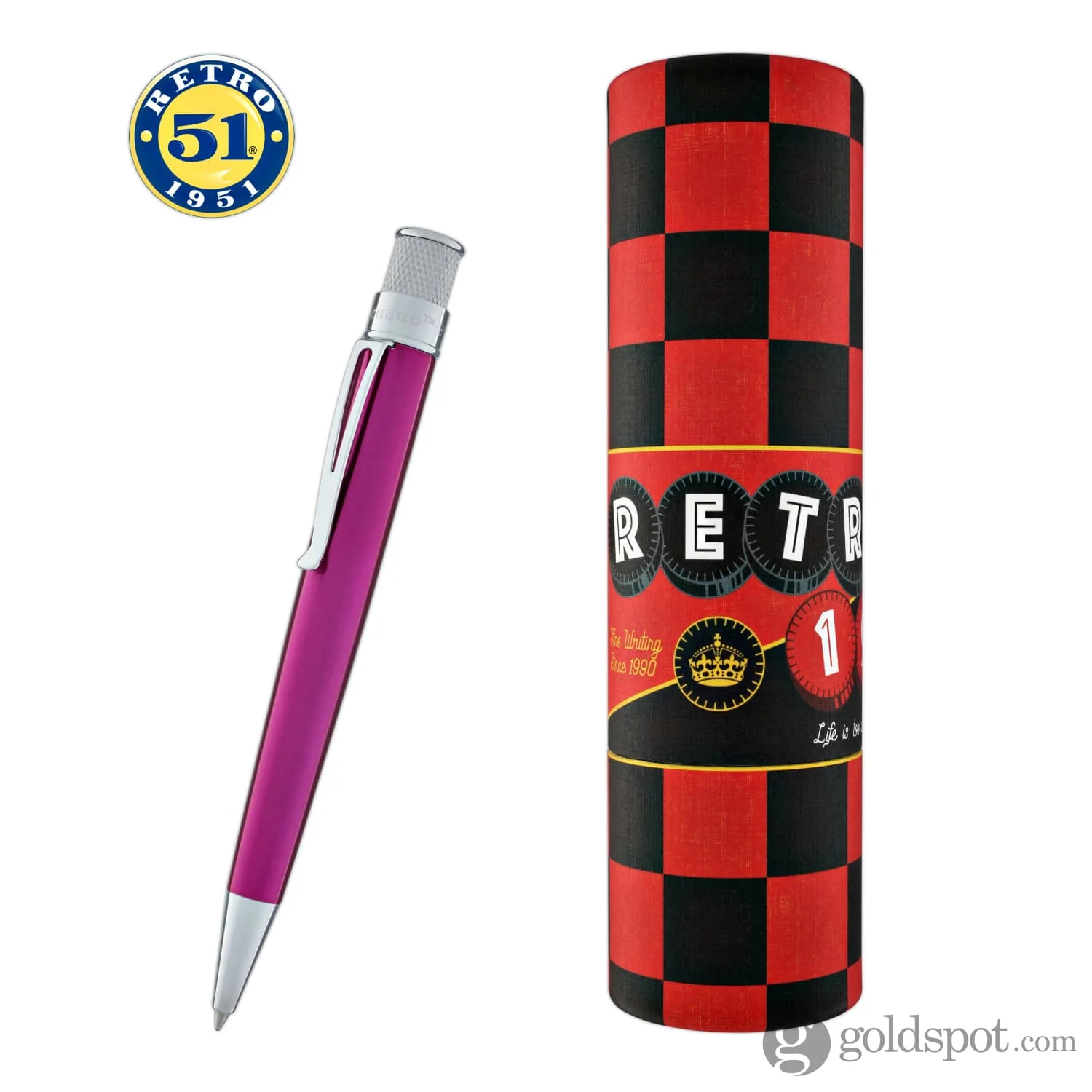 Retro 51 Tornado Rollerball Pen in Pink Lacquer - Image 9