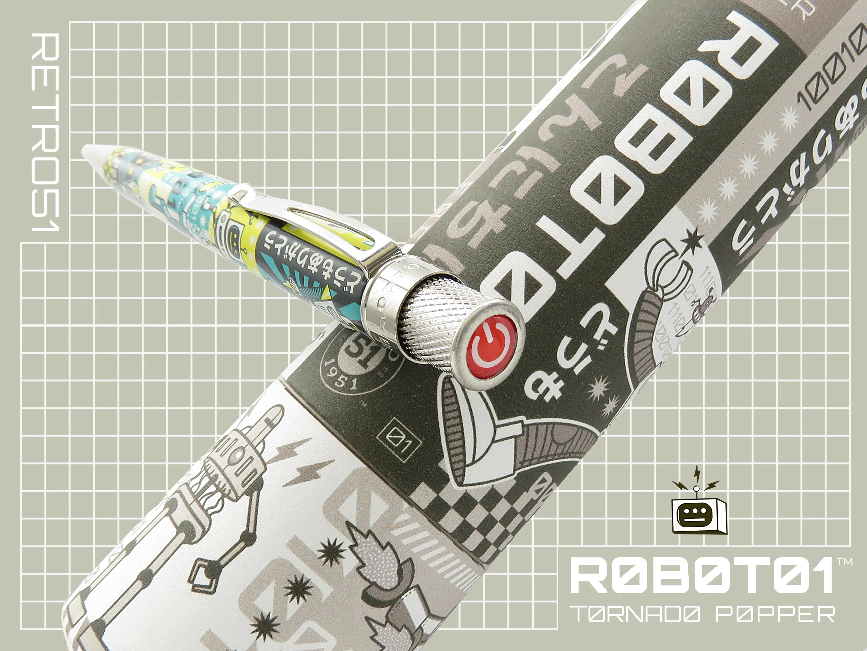 Retro 51 Tornado Popper Rollerball in Roboto1™ - Limited Edition - Image 5