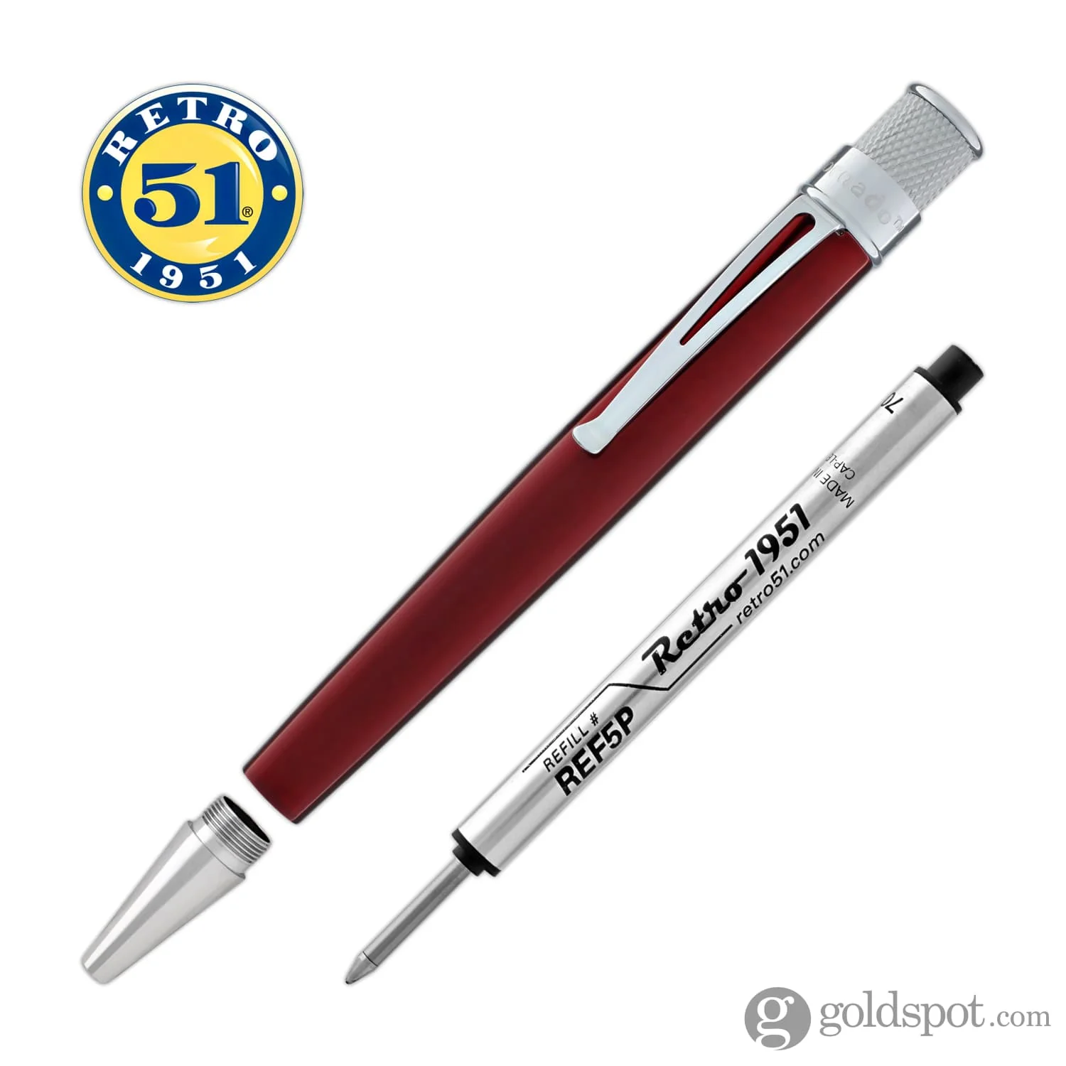Retro 51 Tornado Rollerball Pen in Red Lacquer - Image 6