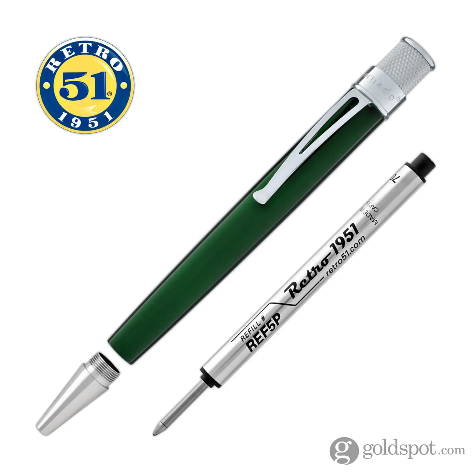 Retro 51 Tornado Rollerball Pen in Green Lacquer - Image 6