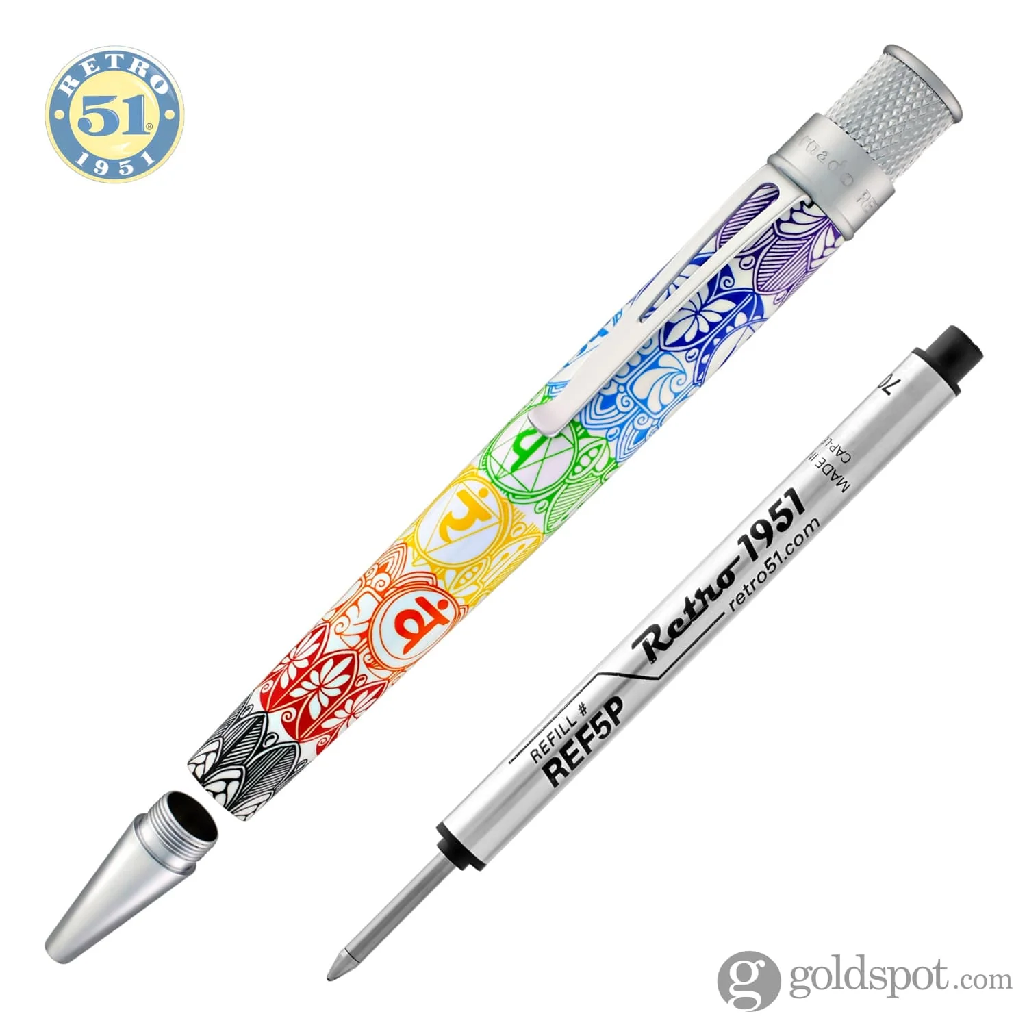 Retro 51 Goldspot Exclusive Tornado Rollerball Pen in Seven Chakras - Image 5