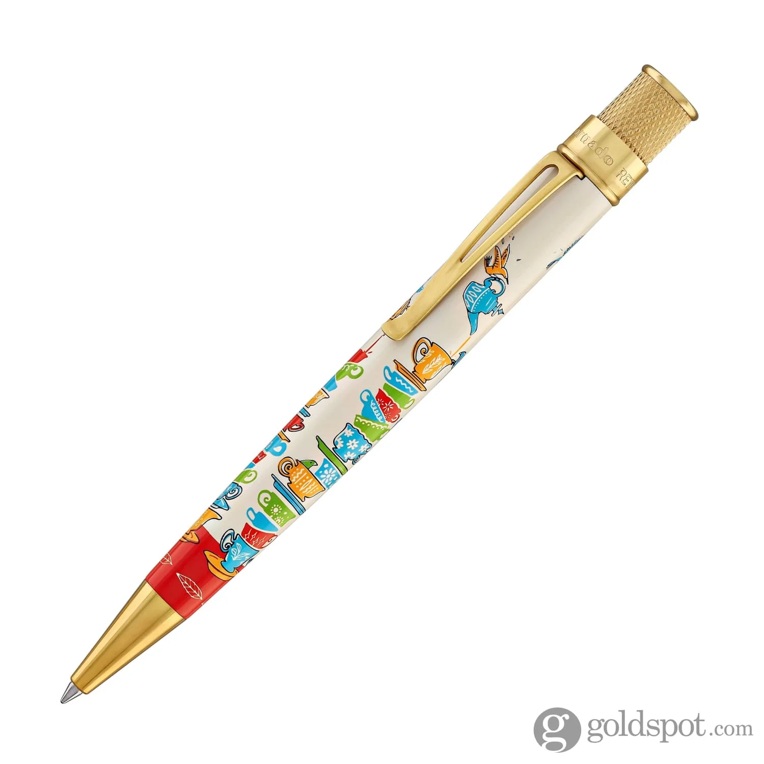 Retro 51 Goldspot Exclusive Tornado Rollerball Pen in Twee-Tea - Image 3