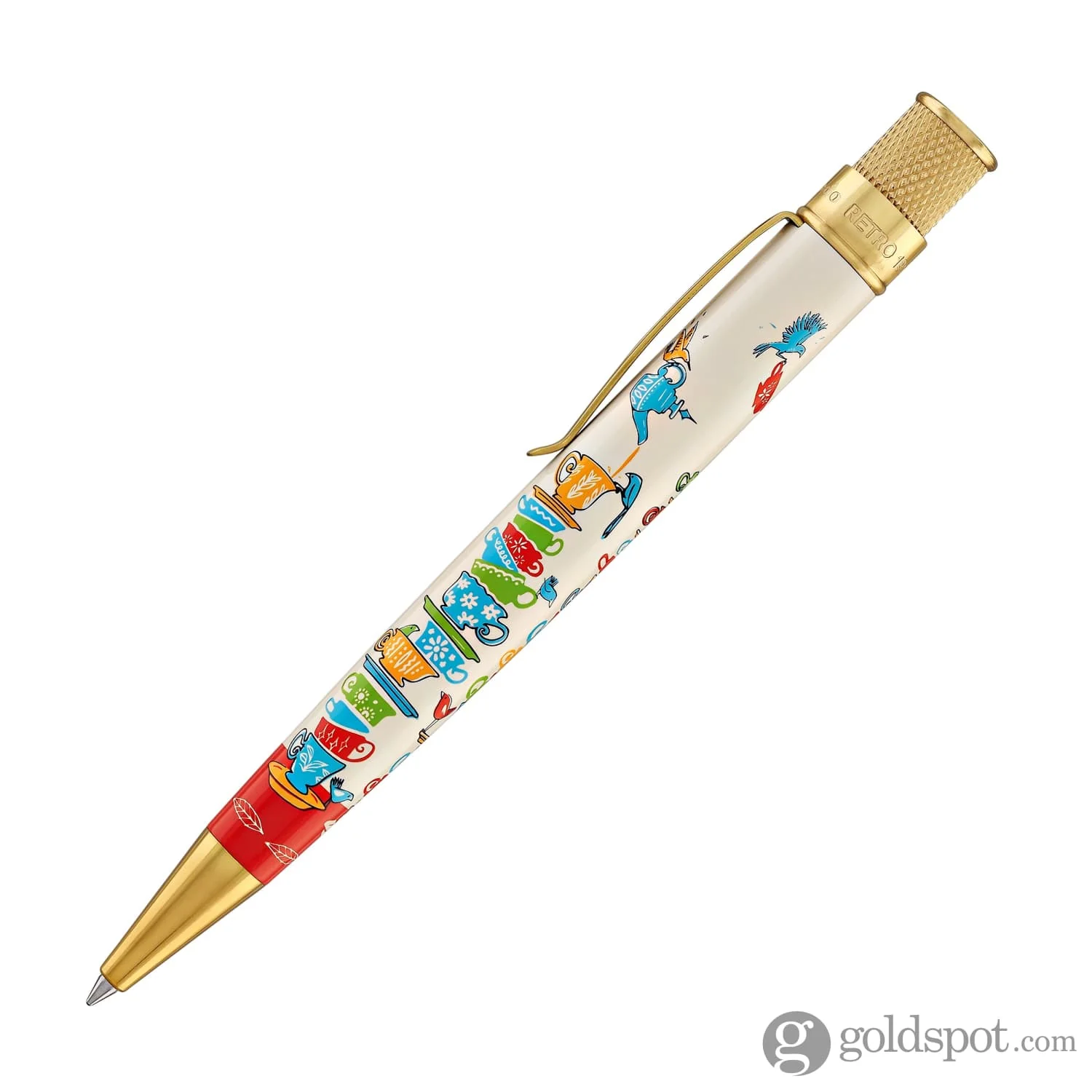 Retro 51 Goldspot Exclusive Tornado Rollerball Pen in Twee-Tea - Image 4