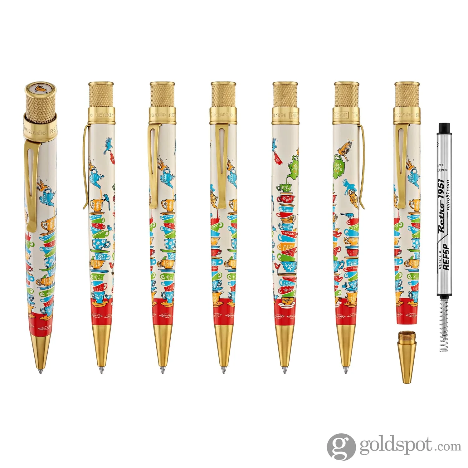 Retro 51 Goldspot Exclusive Tornado Rollerball Pen in Twee-Tea - Image 7