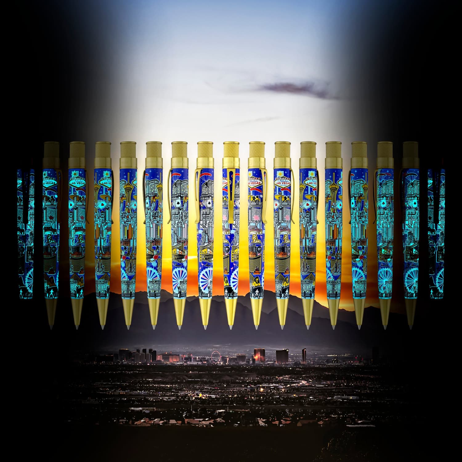 Retro 51  Goldspot Exclusive Tornado Rollerball Pen in Vegas Skyline - Limited Edition - Image 8