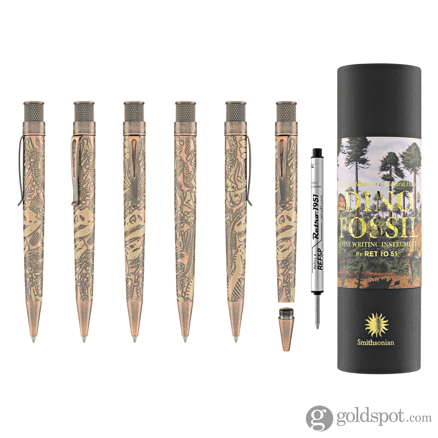 Retro 51 Tornado Smithsonian Rollerball Pen in Dino Fossil - Image 6