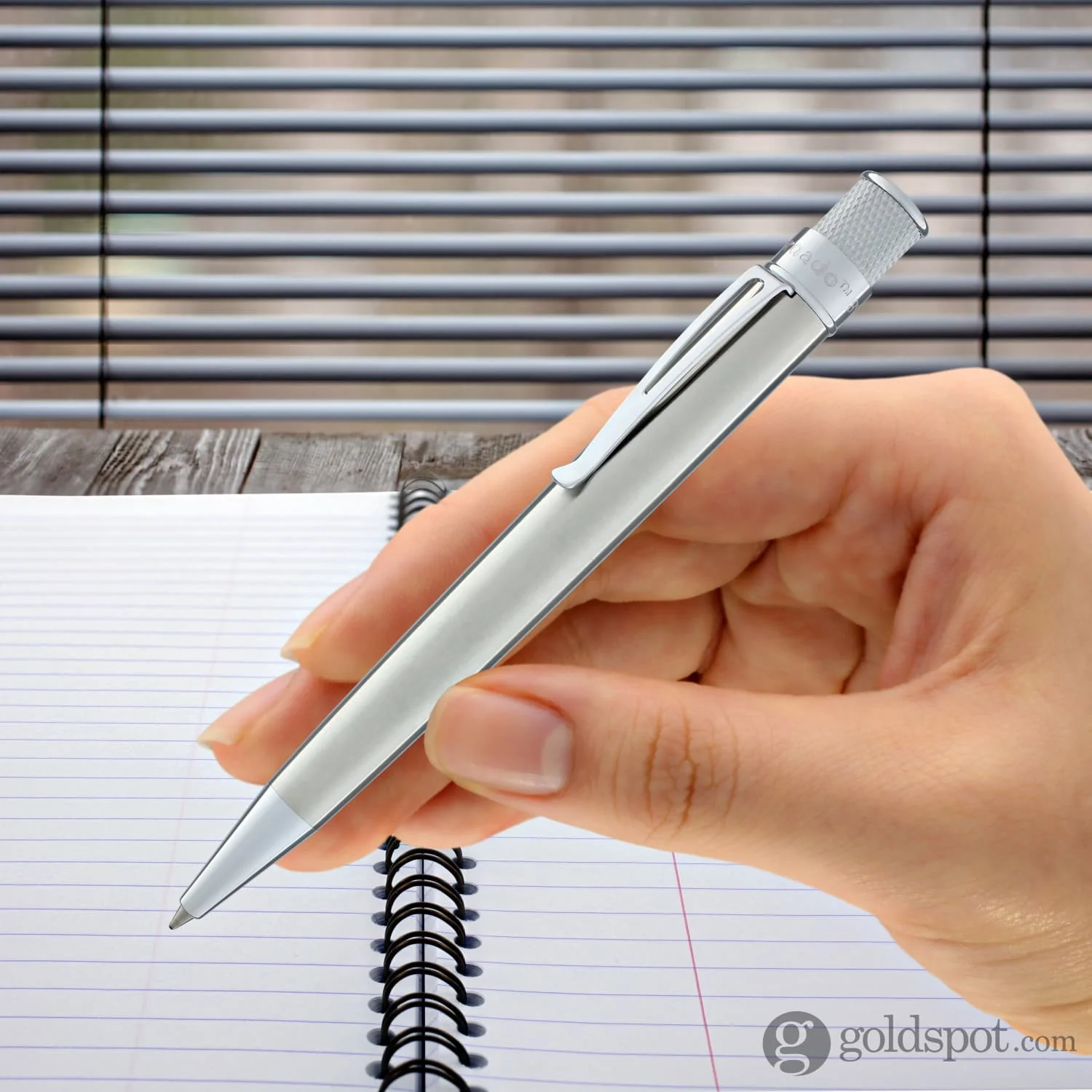 Retro 51 Tornado Rollerball Pen in Stainless Steel Lacquer - Image 8