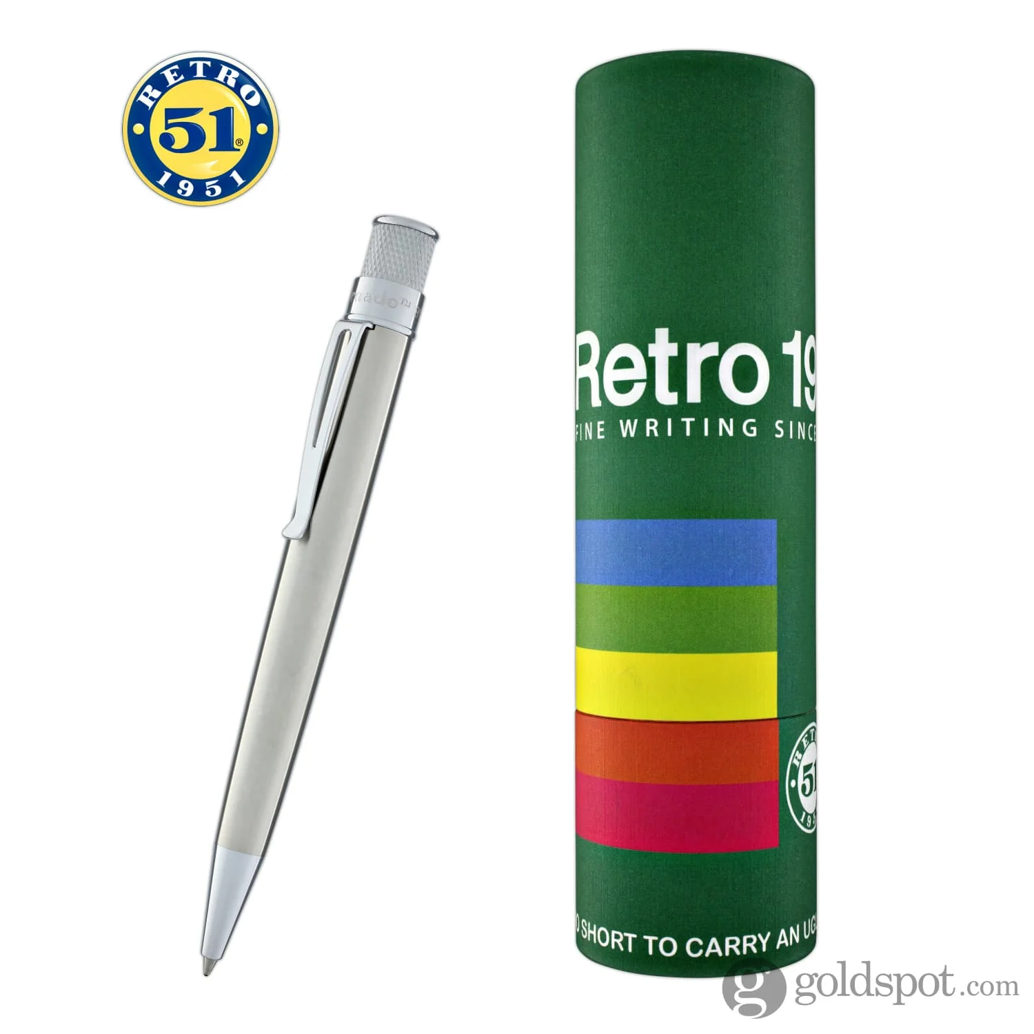 Retro 51 Tornado Rollerball Pen in Stainless Steel Lacquer - Image 9