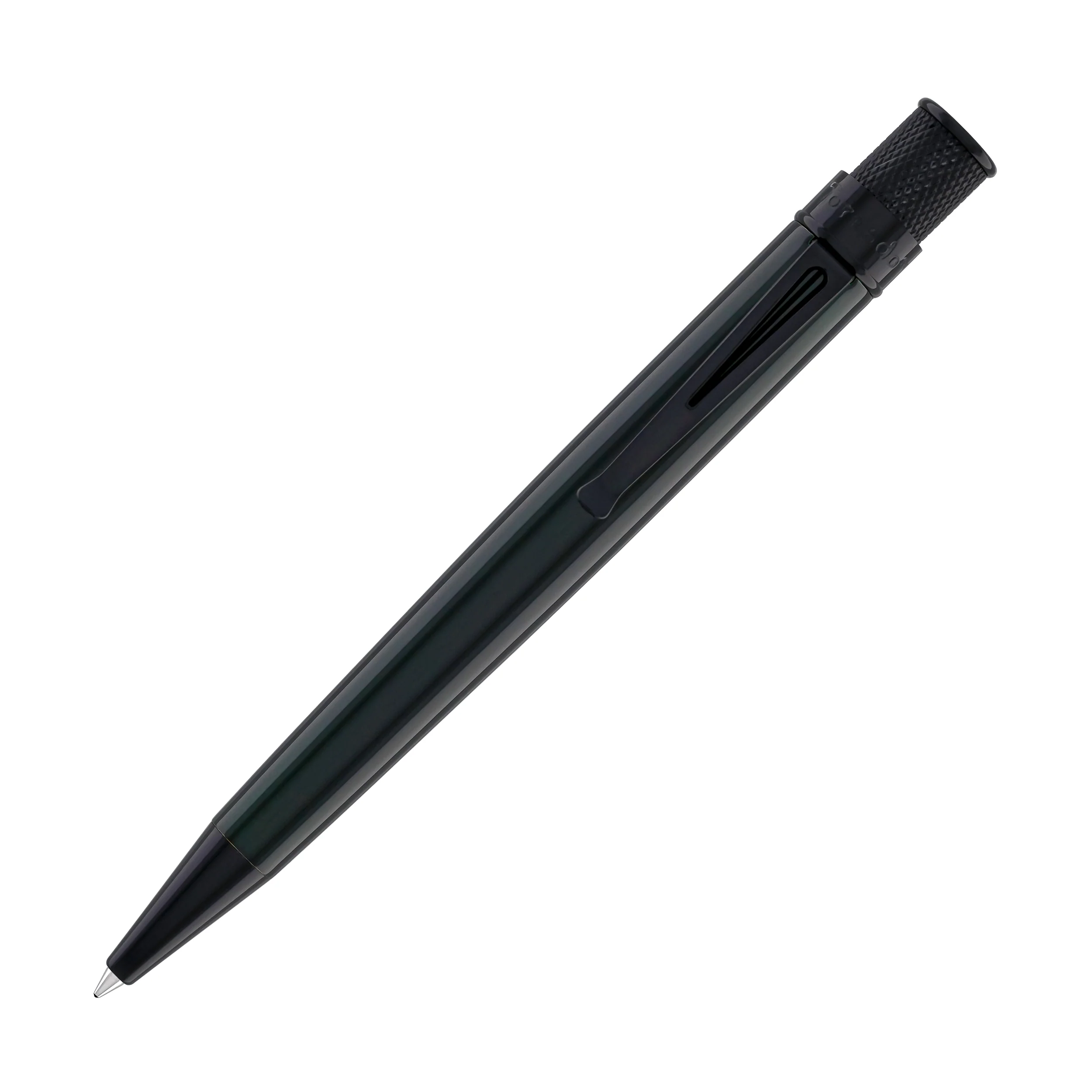 Retro 51 Tornado Stealth Rollerball Pen in Emerald Green - Image 2