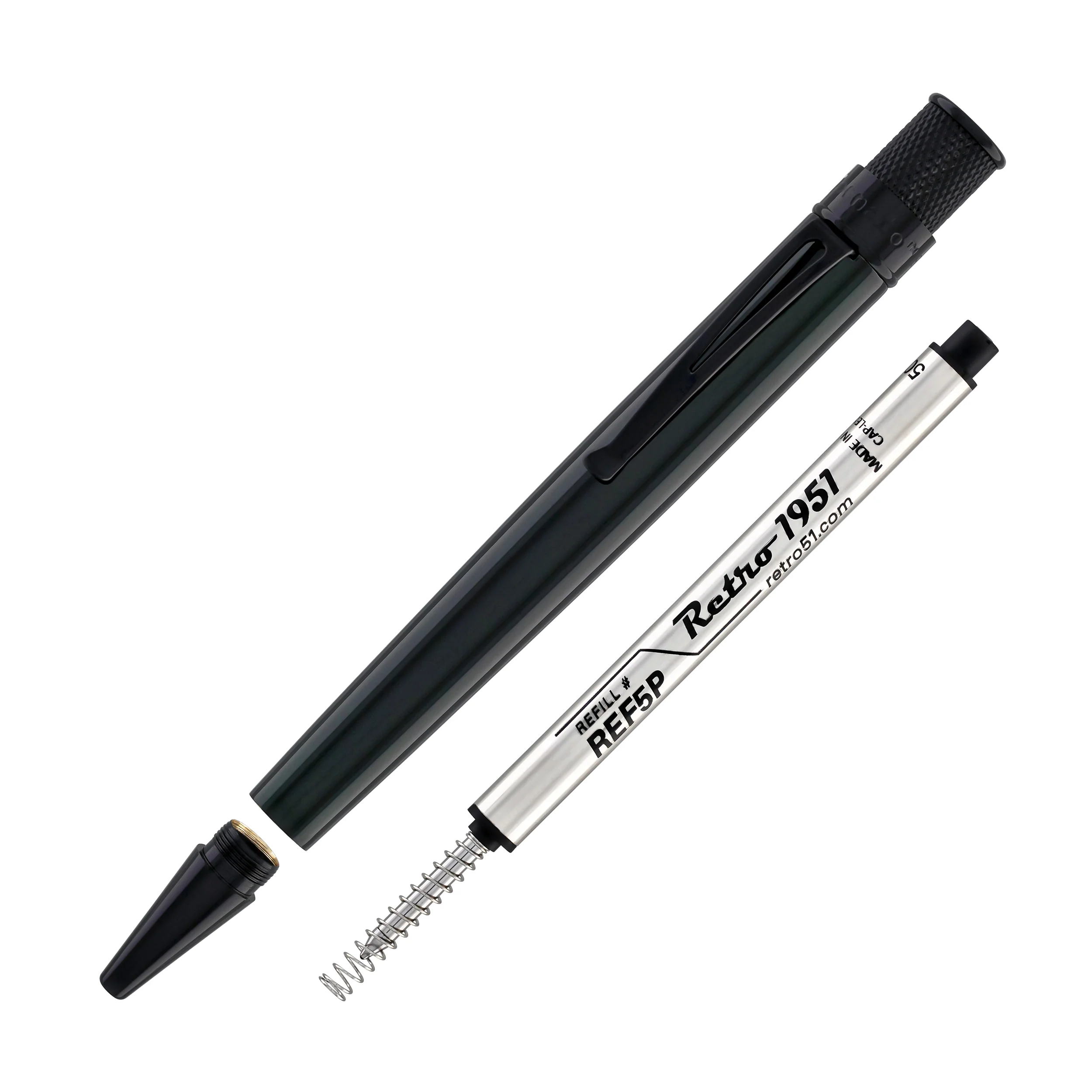 Retro 51 Tornado Stealth Rollerball Pen in Emerald Green - Image 6