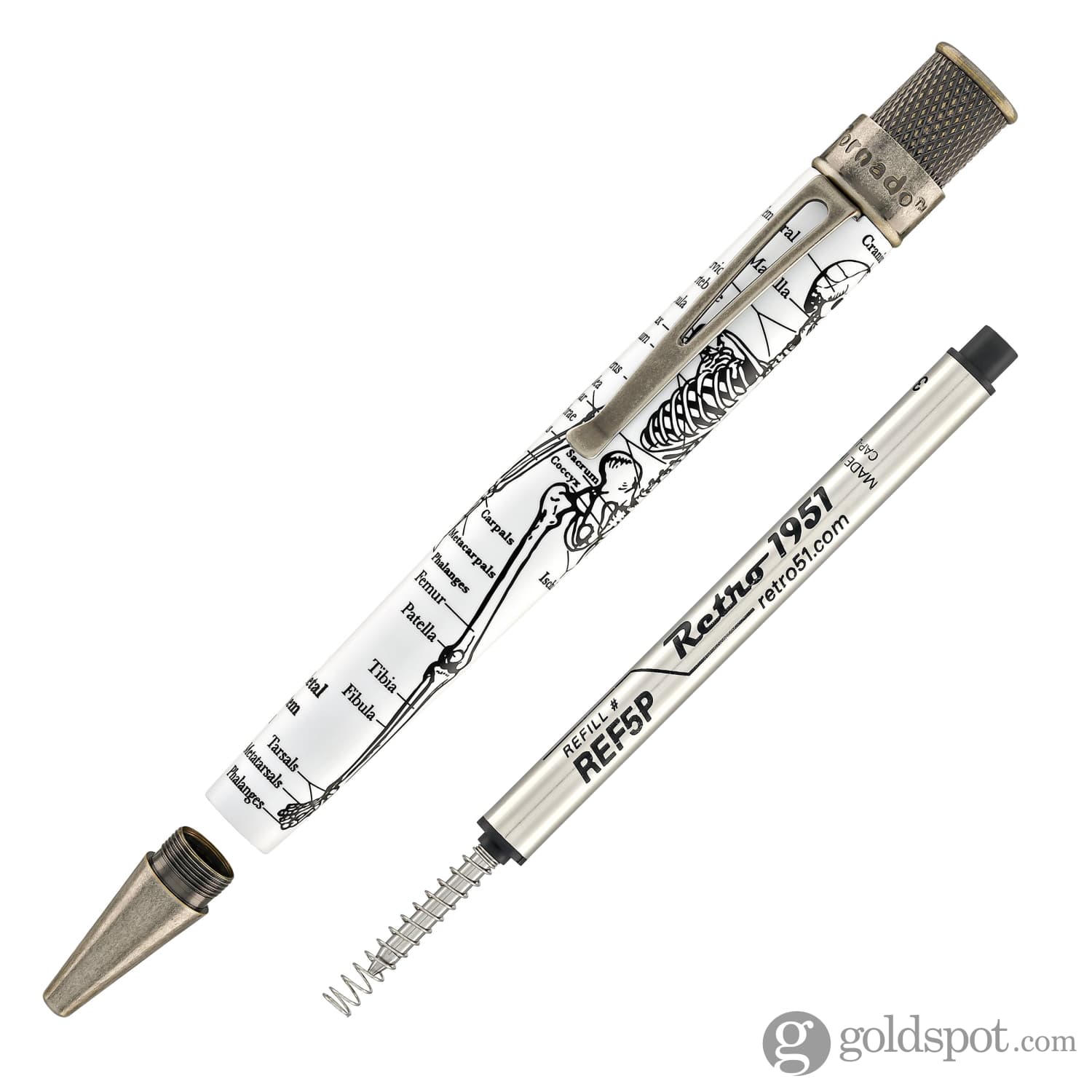 Retro 51 Tornado Metalsmith Rollerball Pen in Dr. Gray - Image 5