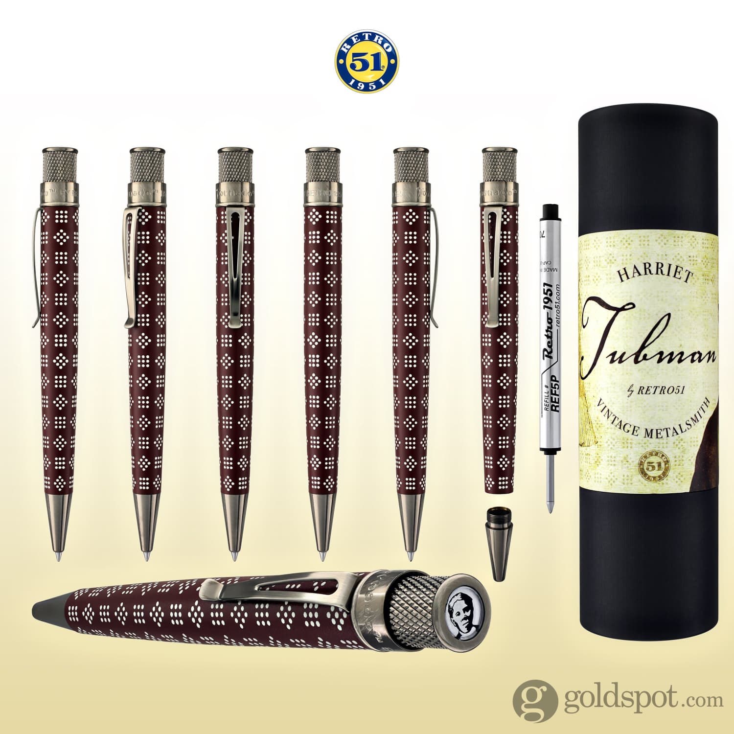 Retro 51 Tornado Vintage Metalsmith Rollerball Pen in Harriet Tubman - Image 7