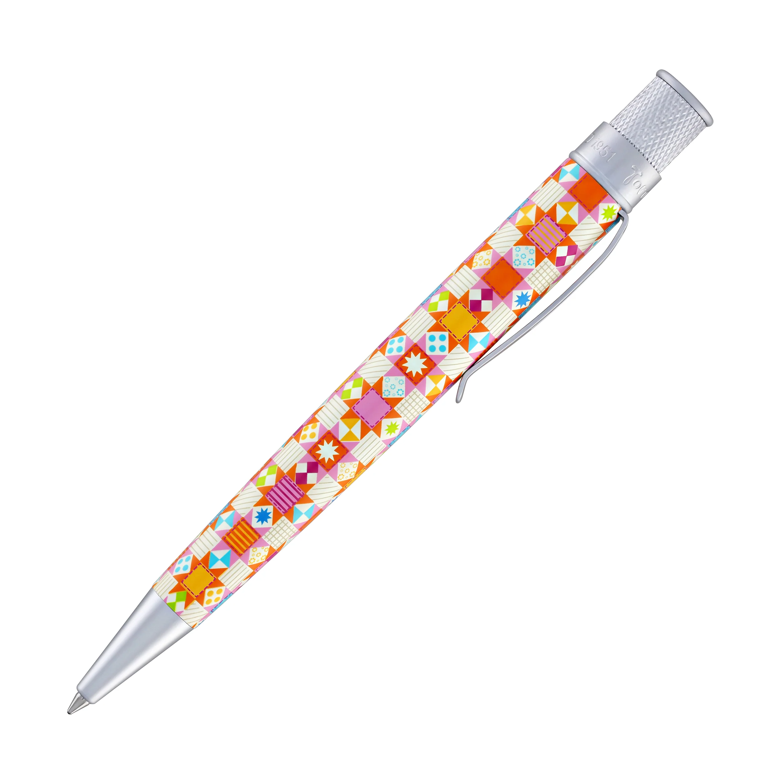 Retro 51 Tornado Vintage Metalsmith Rollerball Pen in Patchwork - Image 5