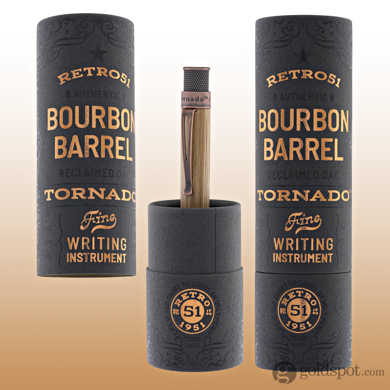 Retro 51 Tornado Woodworks Rollerball Pen in Bourbon Barrel - Image 5