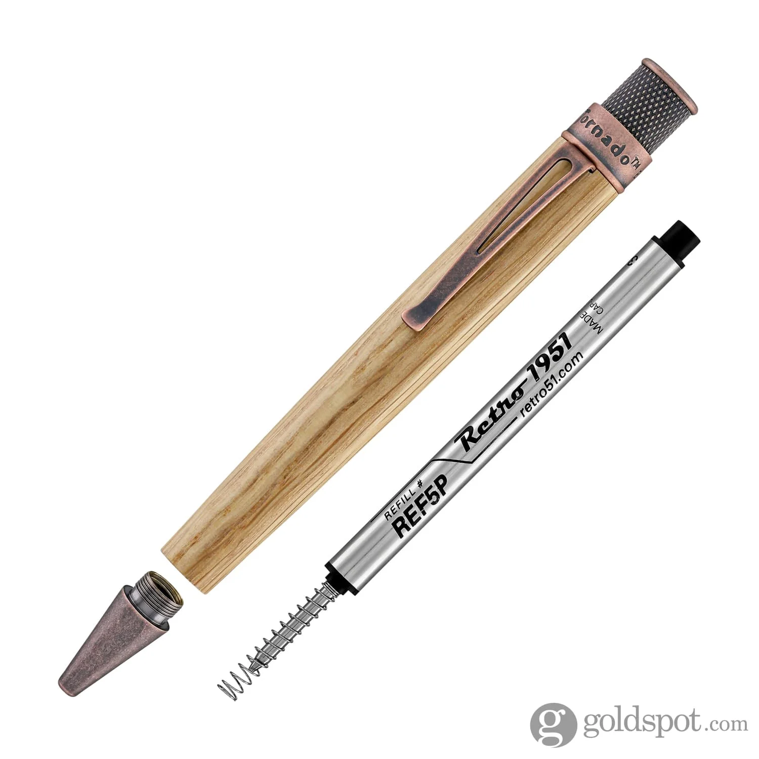 Retro 51 Tornado Woodworks Rollerball Pen in Bourbon Barrel - Image 6