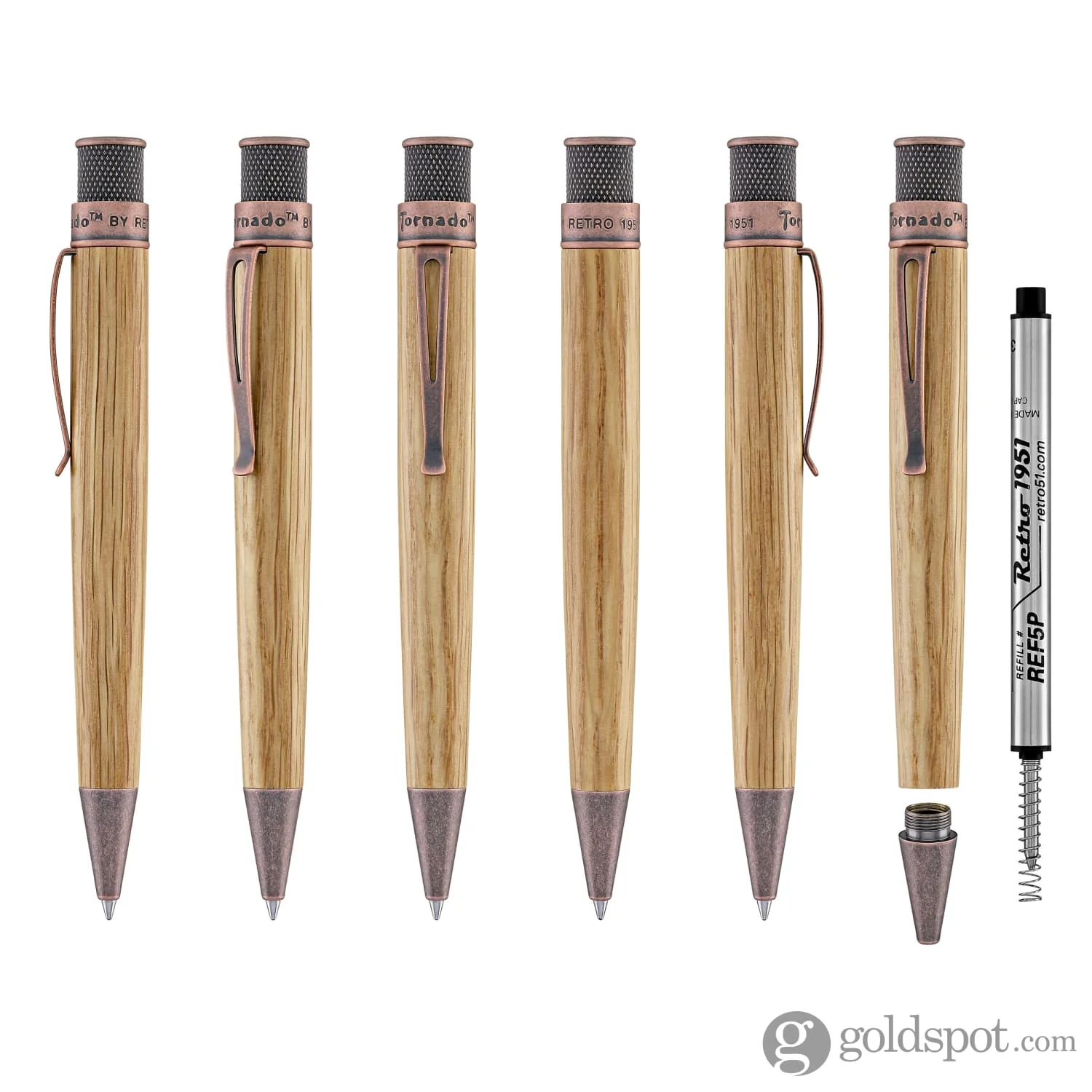 Retro 51 Tornado Woodworks Rollerball Pen in Bourbon Barrel - Image 7