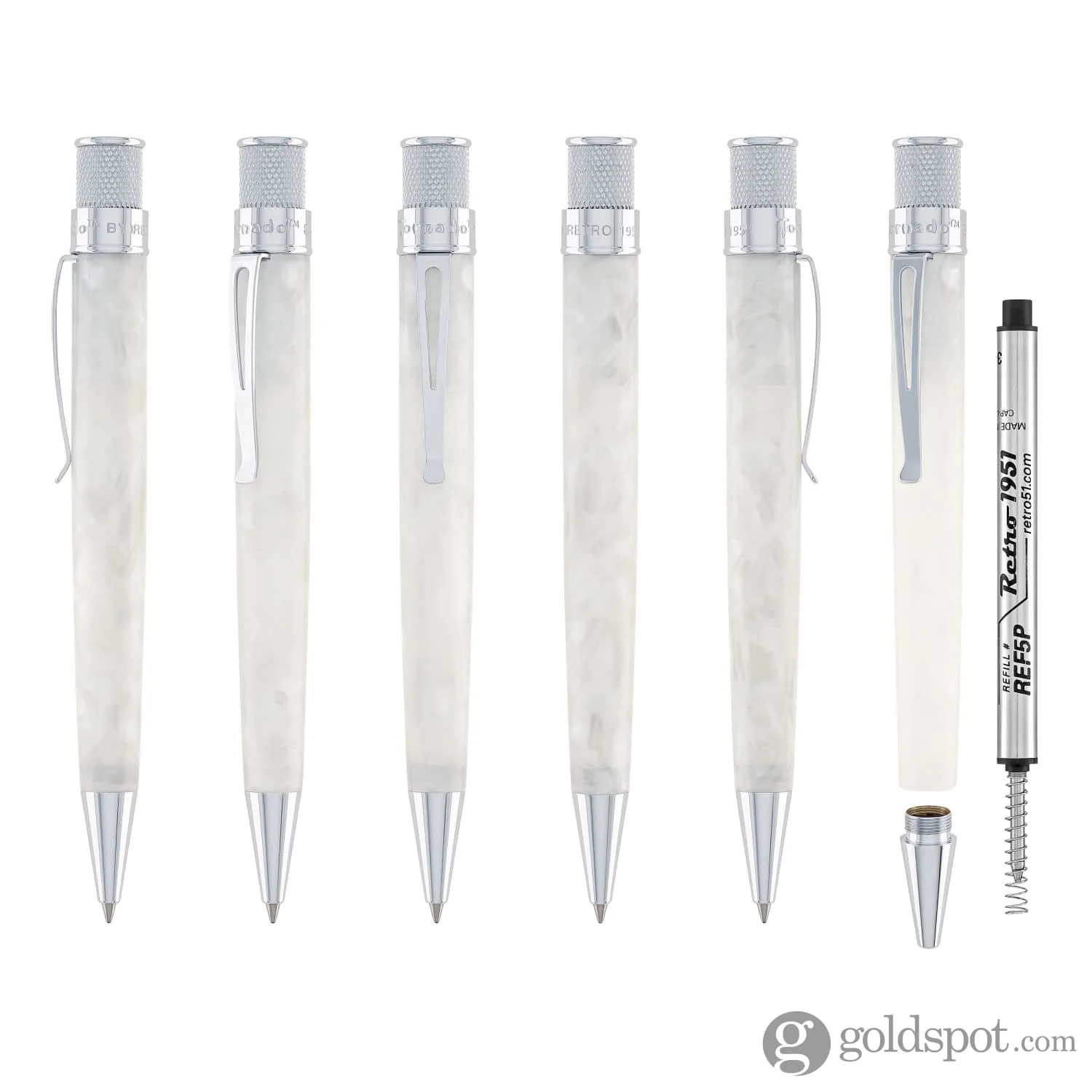Retro 51 Vault Tornado Acrylic Rollerball Pen in Opal White - Image 7