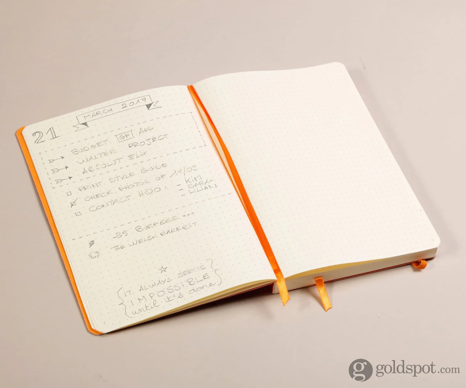 Rhodia Goalbook A5 Dot Grid Notebook in Taupe - 5.75 x 8.25 - Image 3