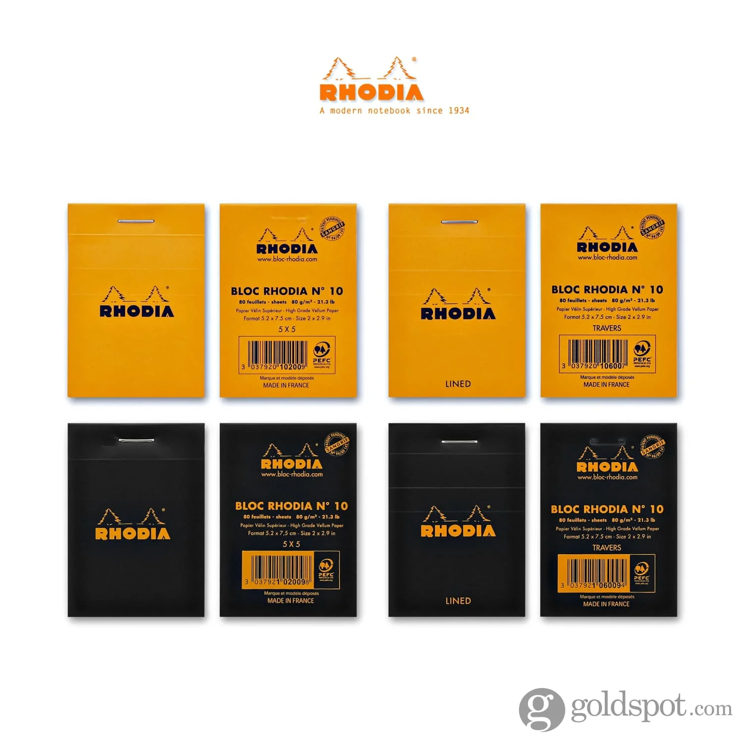 Rhodia No. 10 Staplebound 2 x 3 Notepad in Orange - Image 5
