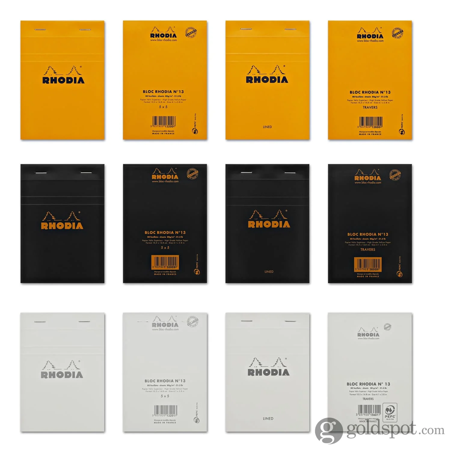 Rhodia No. 13 Staplebound 4 x 6 Notepad in Orange - Image 5