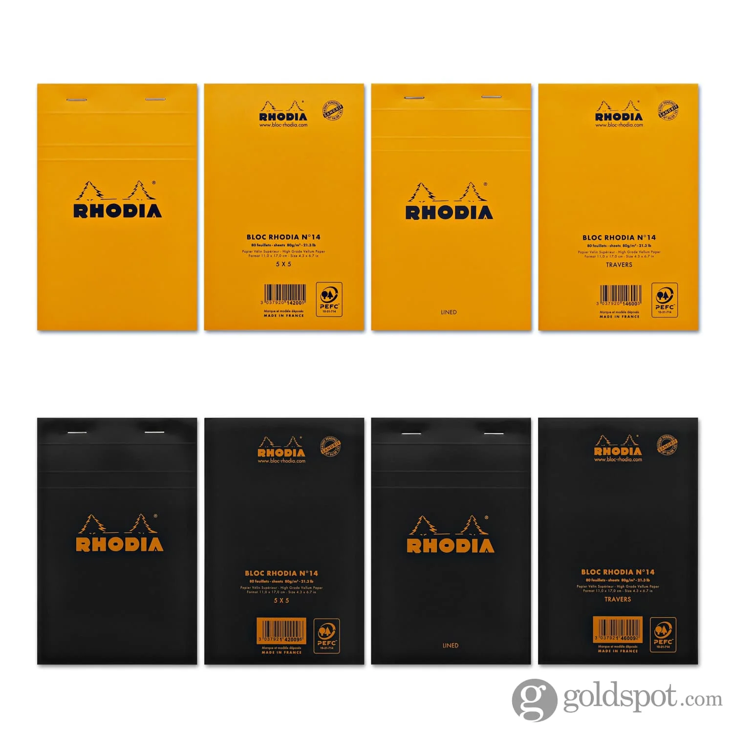 Rhodia No. 14 Staplebound 4.375 x 6.375 Notepad in Black - Image 5