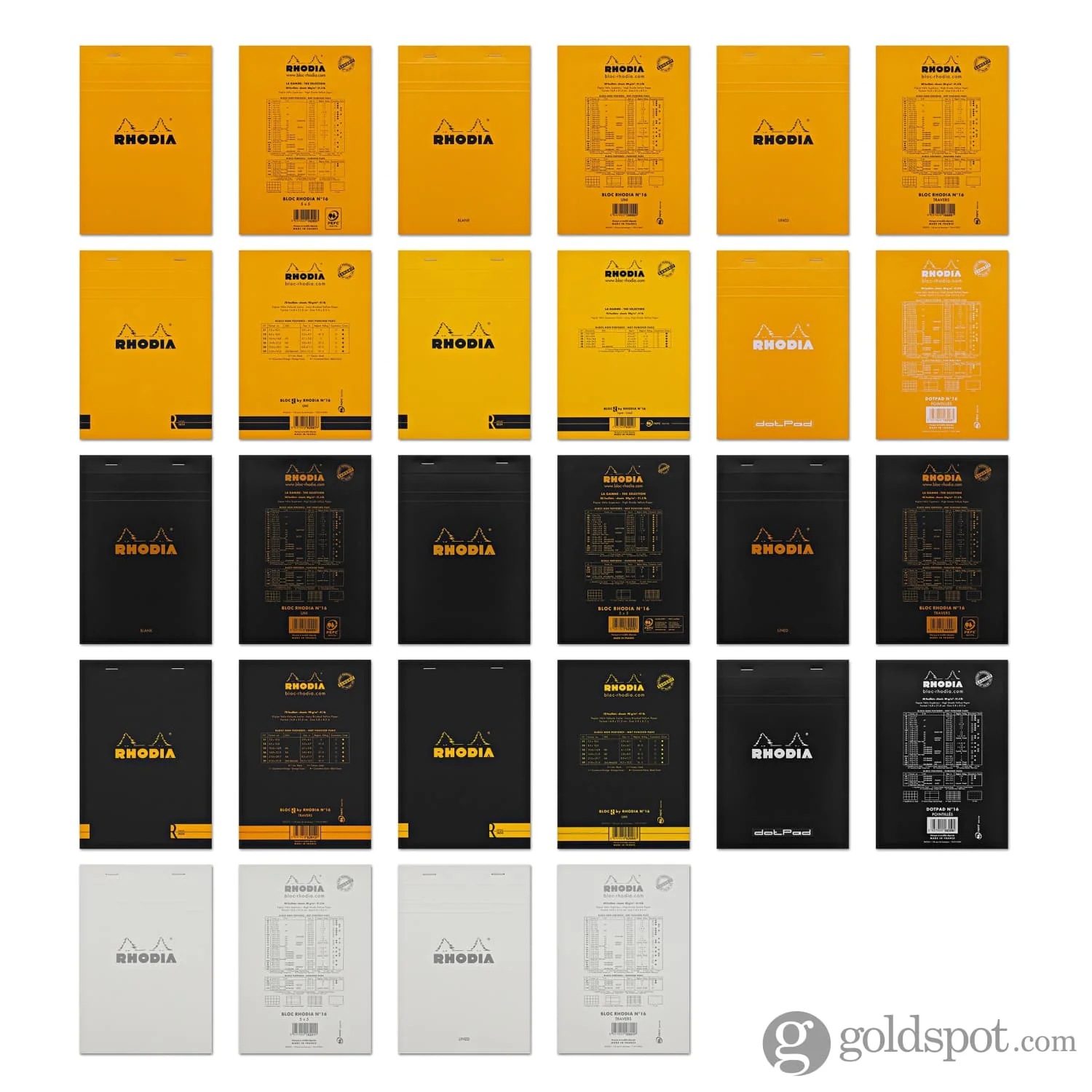 Rhodia No.16 Staplebound 6 x 8.25 Notepad in Ice - Image 5