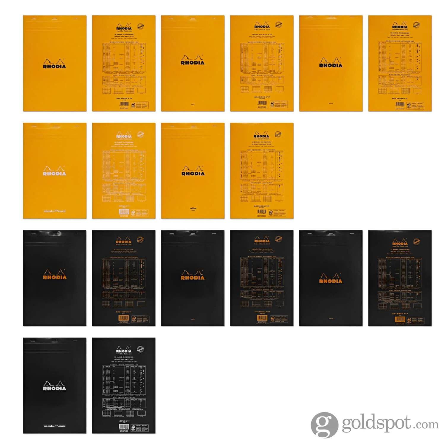 Rhodia No.19 Staplebound 8.25 x 12.5 Pad in Black - Image 5