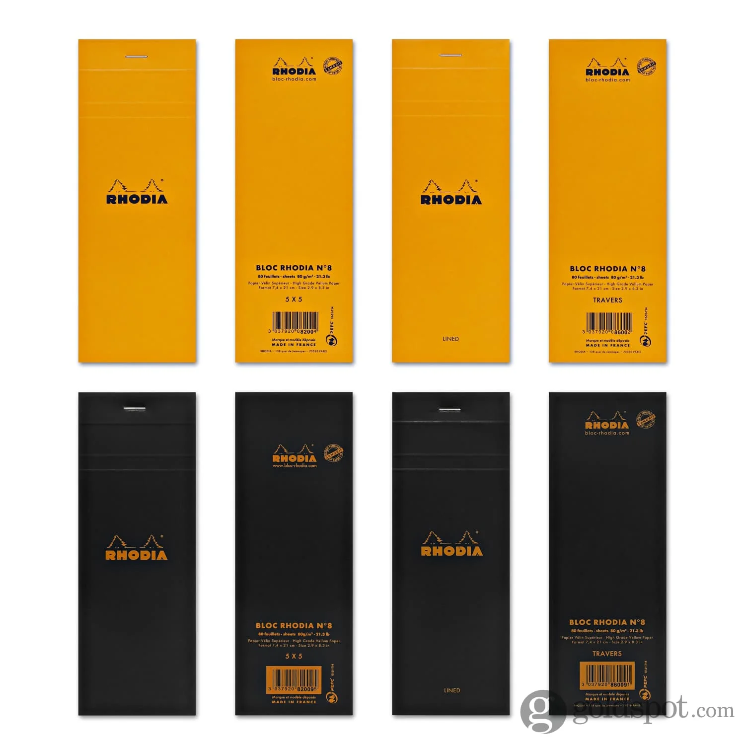 Rhodia No. 8 Staplebound 3 x 8.25 Notepad in Black - Image 5