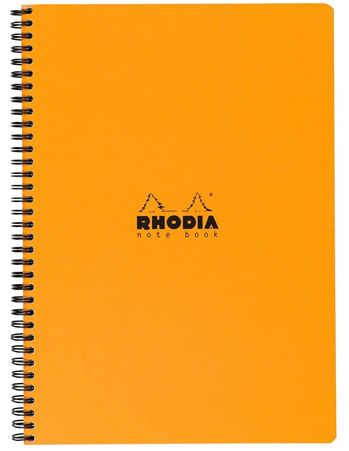 Rhodia Wirebound Lined Paper Notebook in Orange - 9 x 11.75
