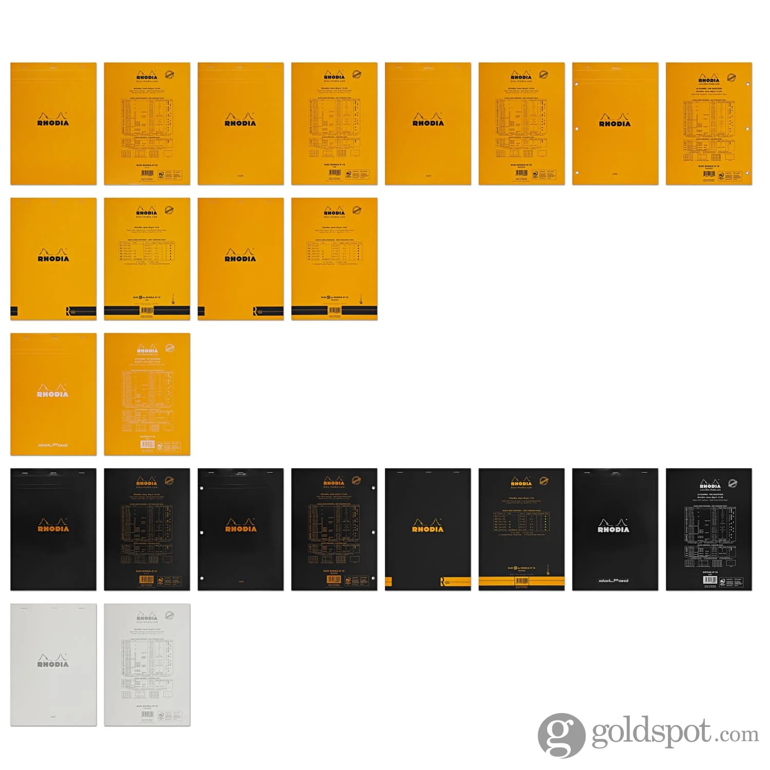 Rhodia No. 18 Lined Staplebound with 3 Hole Punch 8.25 x 11.75 in Black - Image 5