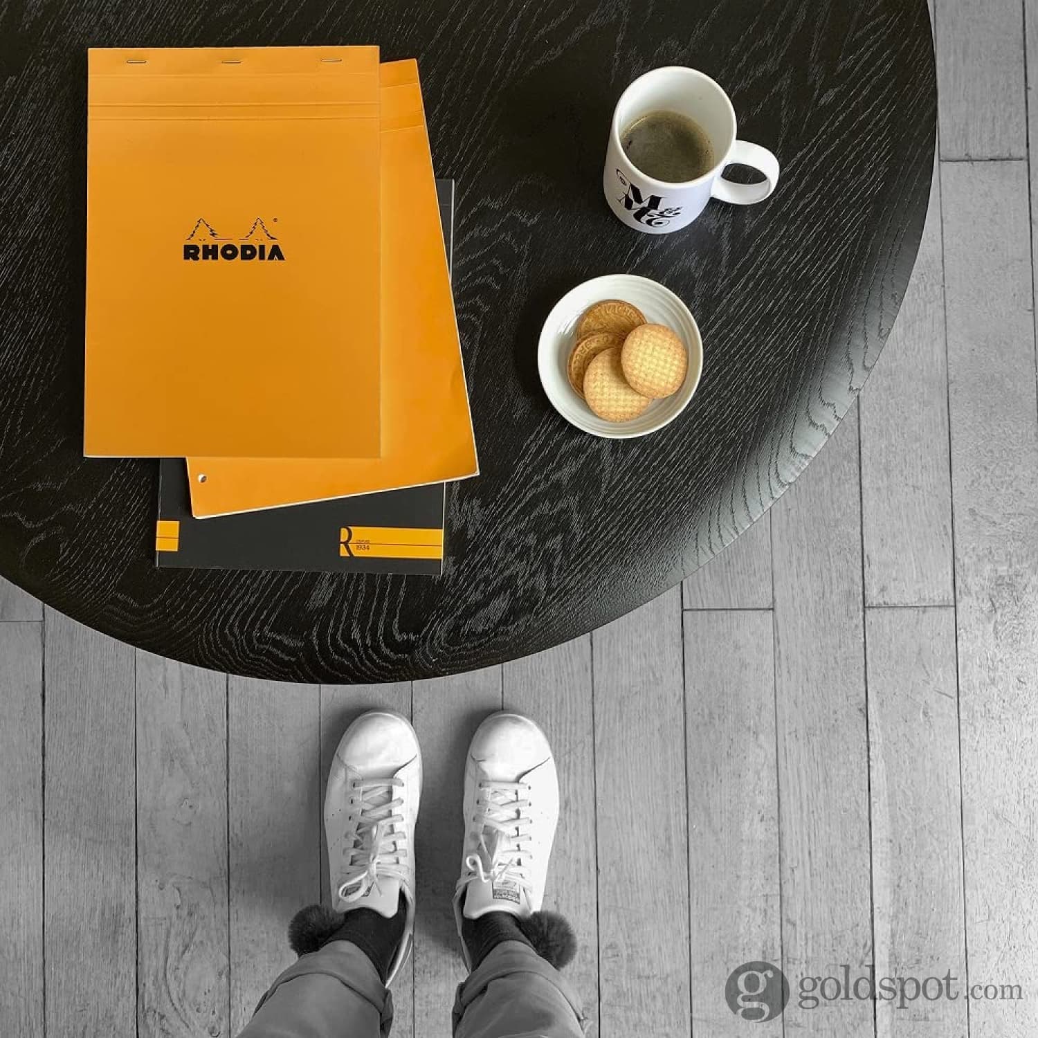 Rhodia No. 18 Lined Staplebound with 3 Hole Punch 8.25 x 11.75 in Orange - Image 9