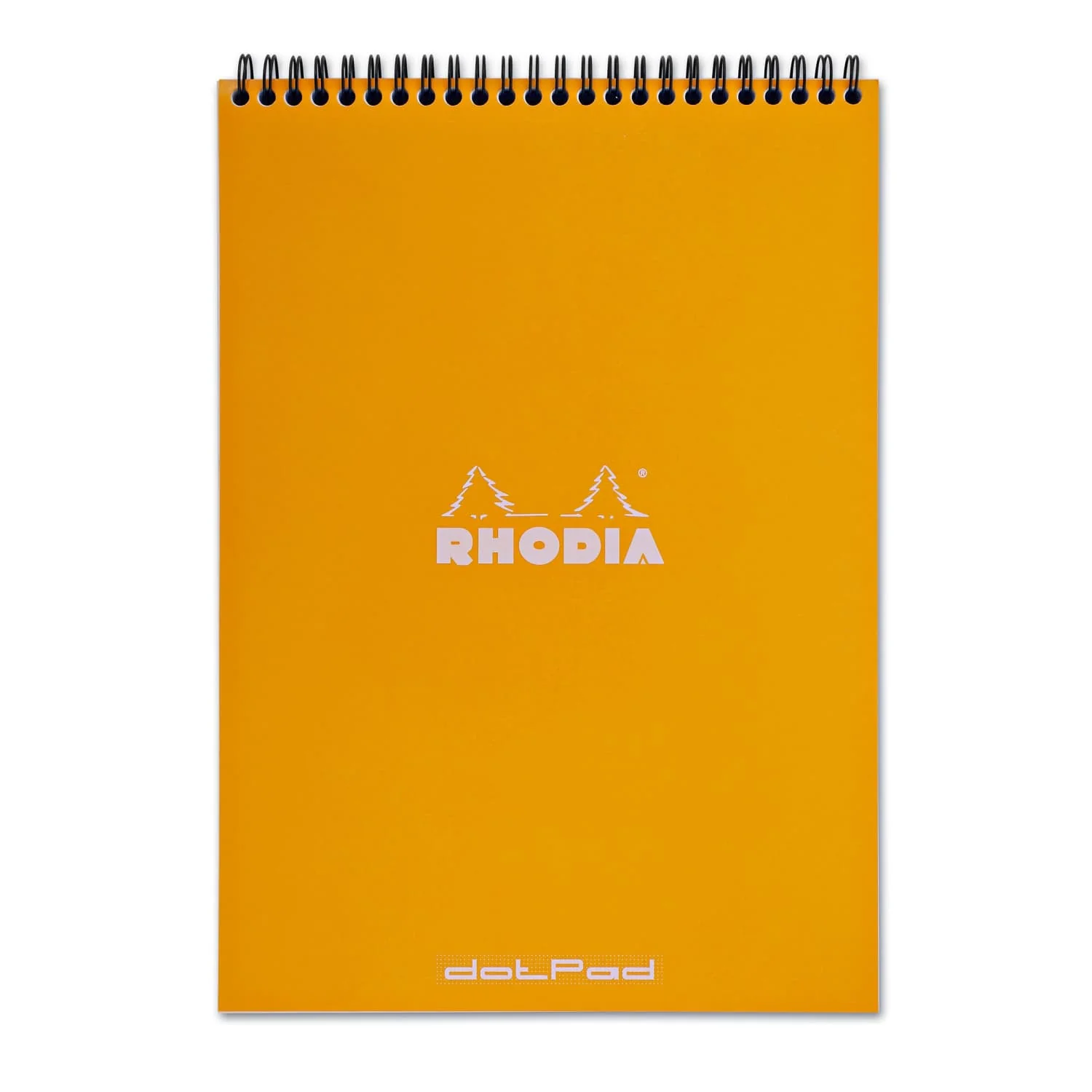 Rhodia Wirebound Dot Grid Paper Notebook in Orange - 8.25 x 11.75