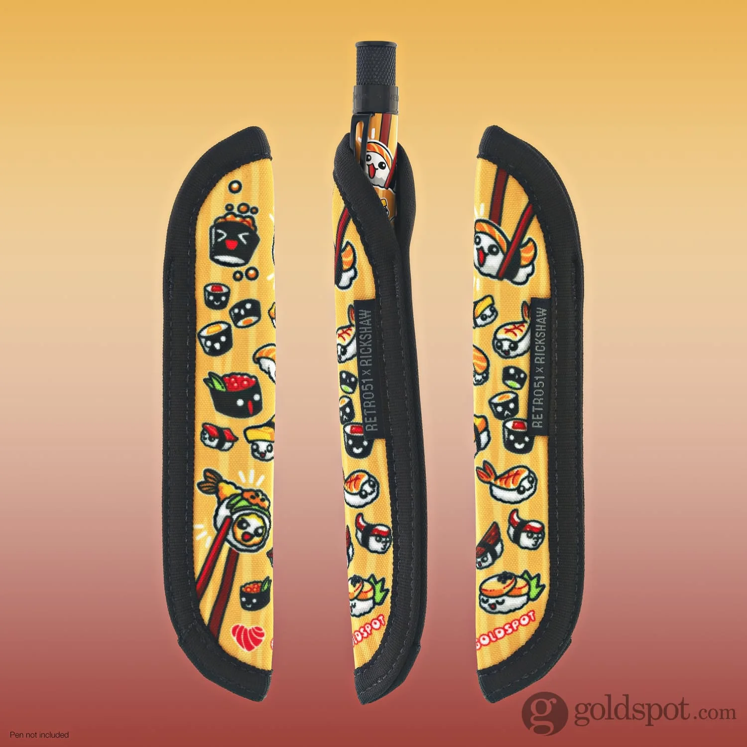 Rickshaw Bagworks Solo Pen Sleeve in Retro 51 Sushi - Image 4