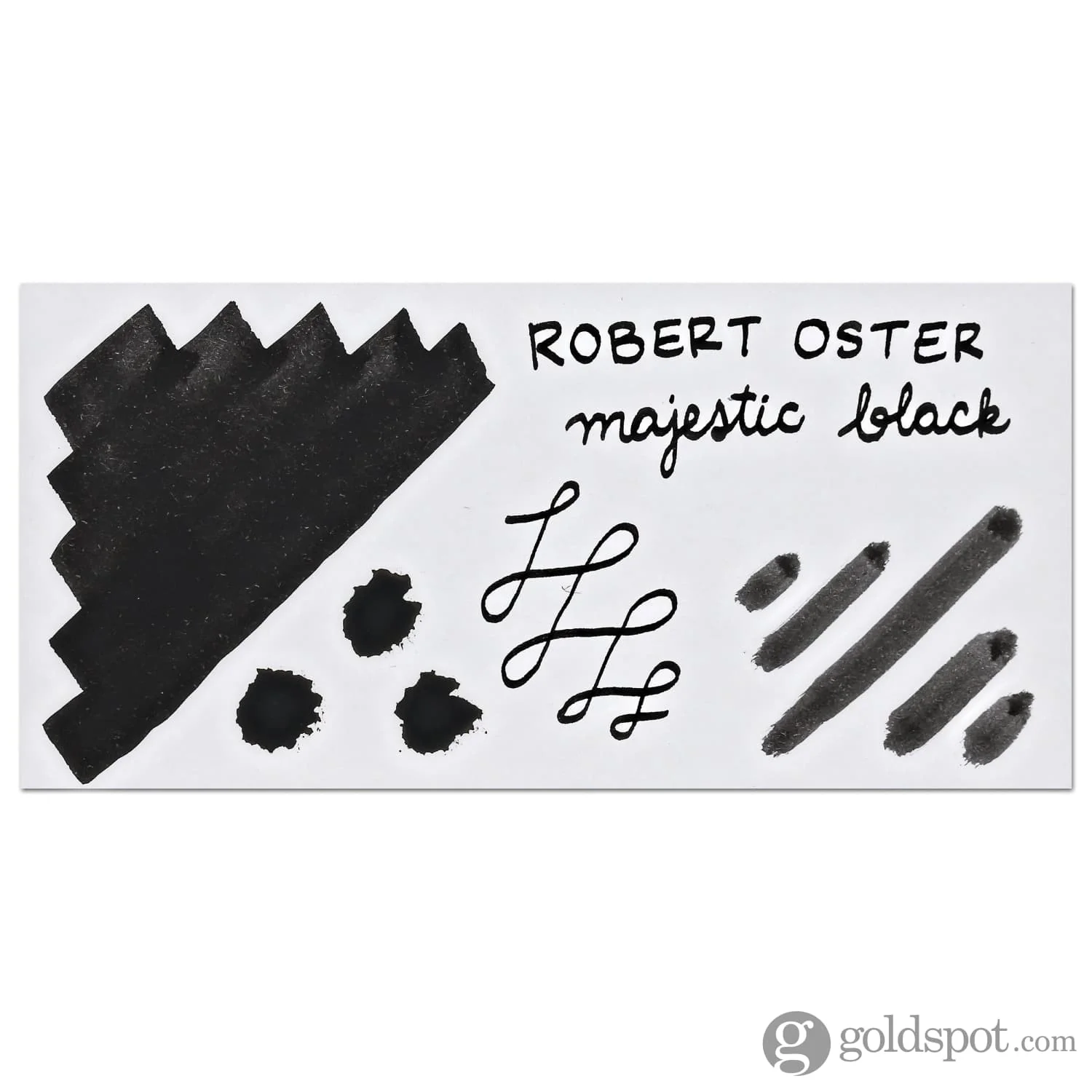 Robert Oster Bottled Ink in Majestic Black- 50mL - Image 2