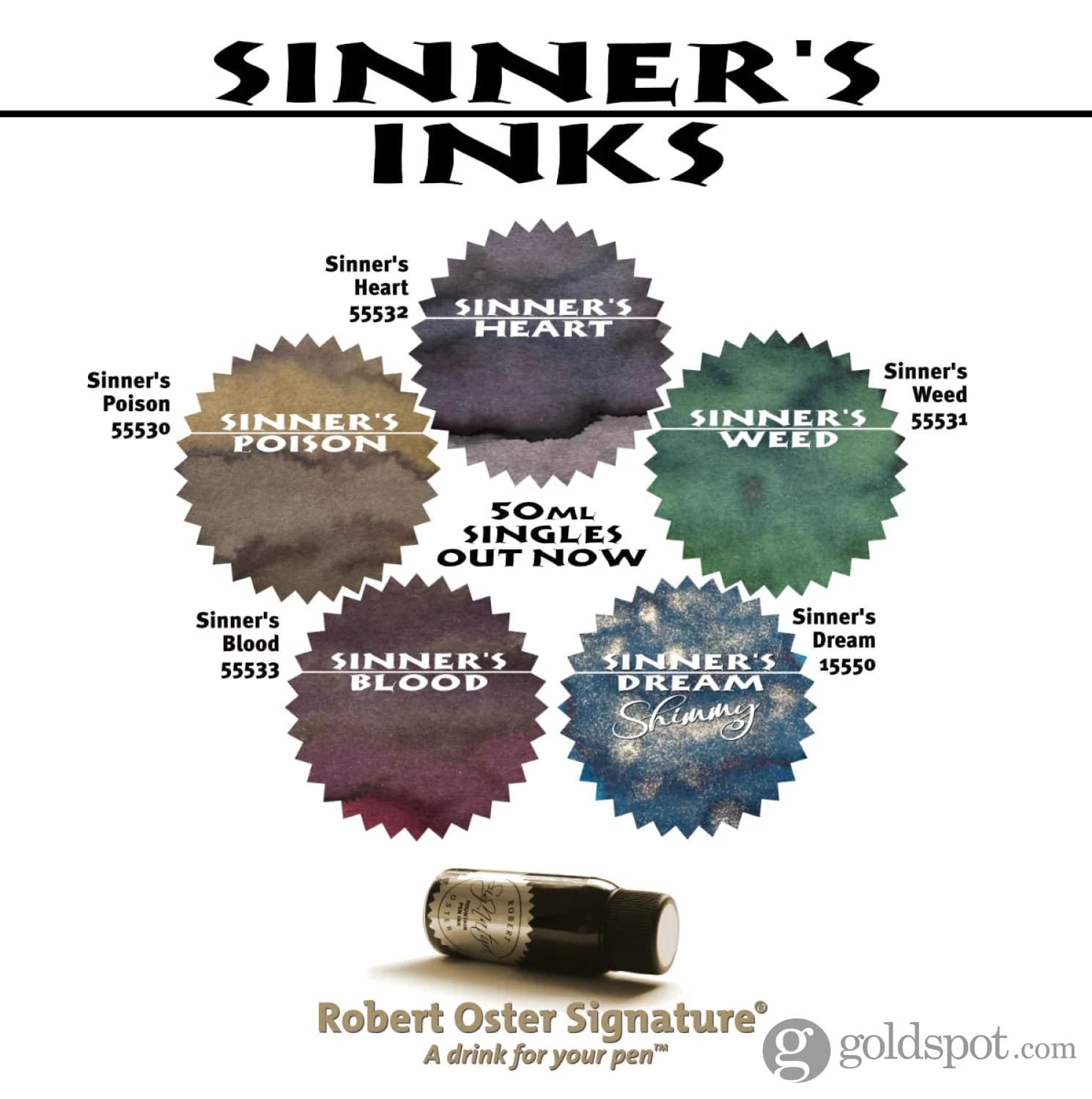 Robert Oster Bottled Ink in Sinner's Weed - 50 mL - Image 4