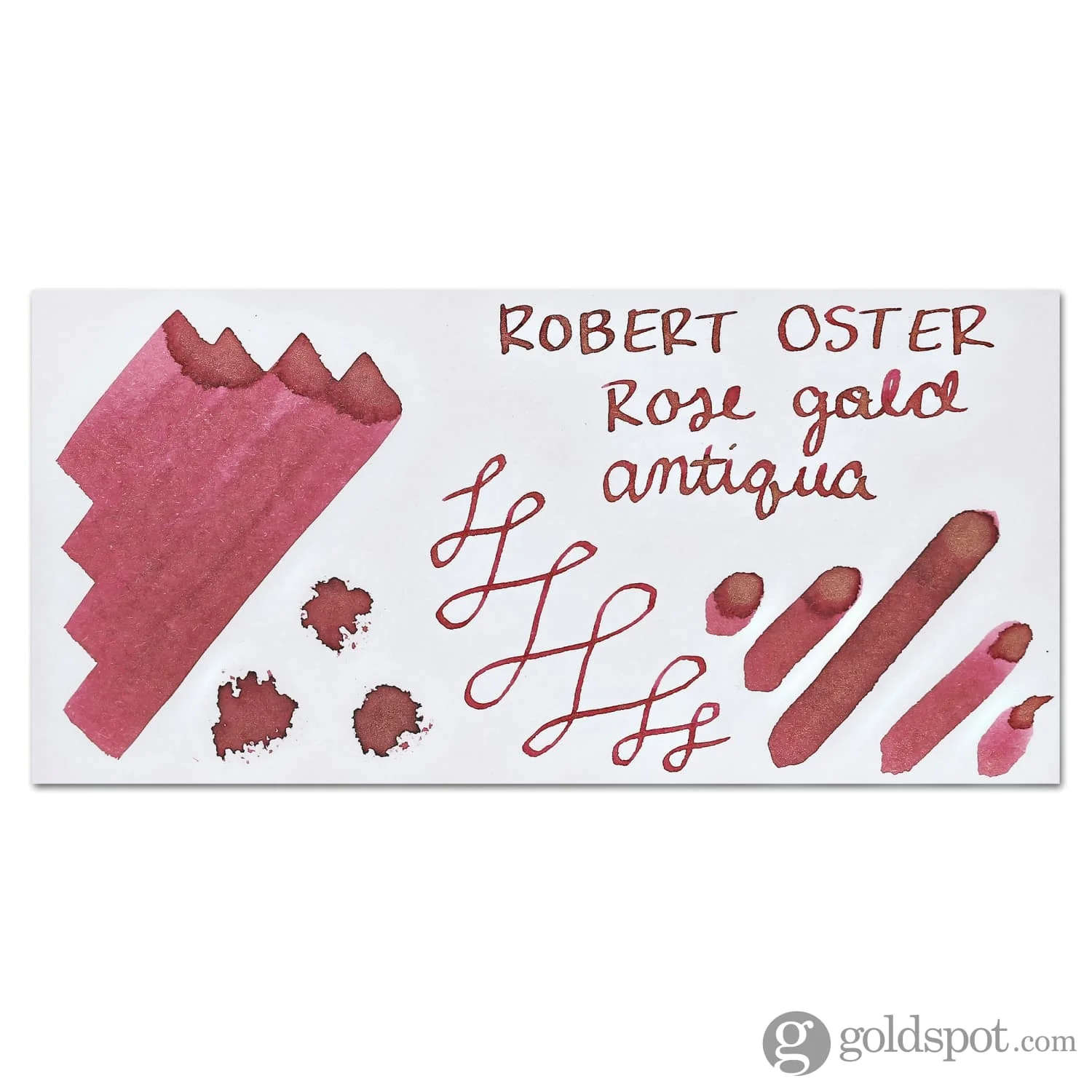 Robert Oster Shake ‘N’ Shimmy Bottled Ink in Rose Gold Antiqua - 50 mL - Image 2