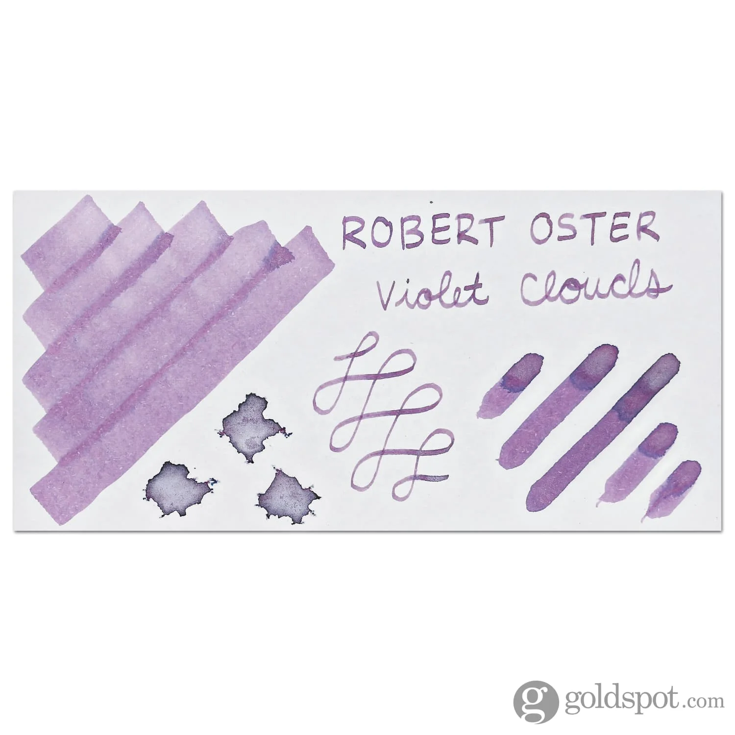 Robert Oster Shake 'N' Shimmy Bottled Ink in Violet Clouds - 50mL - Image 2