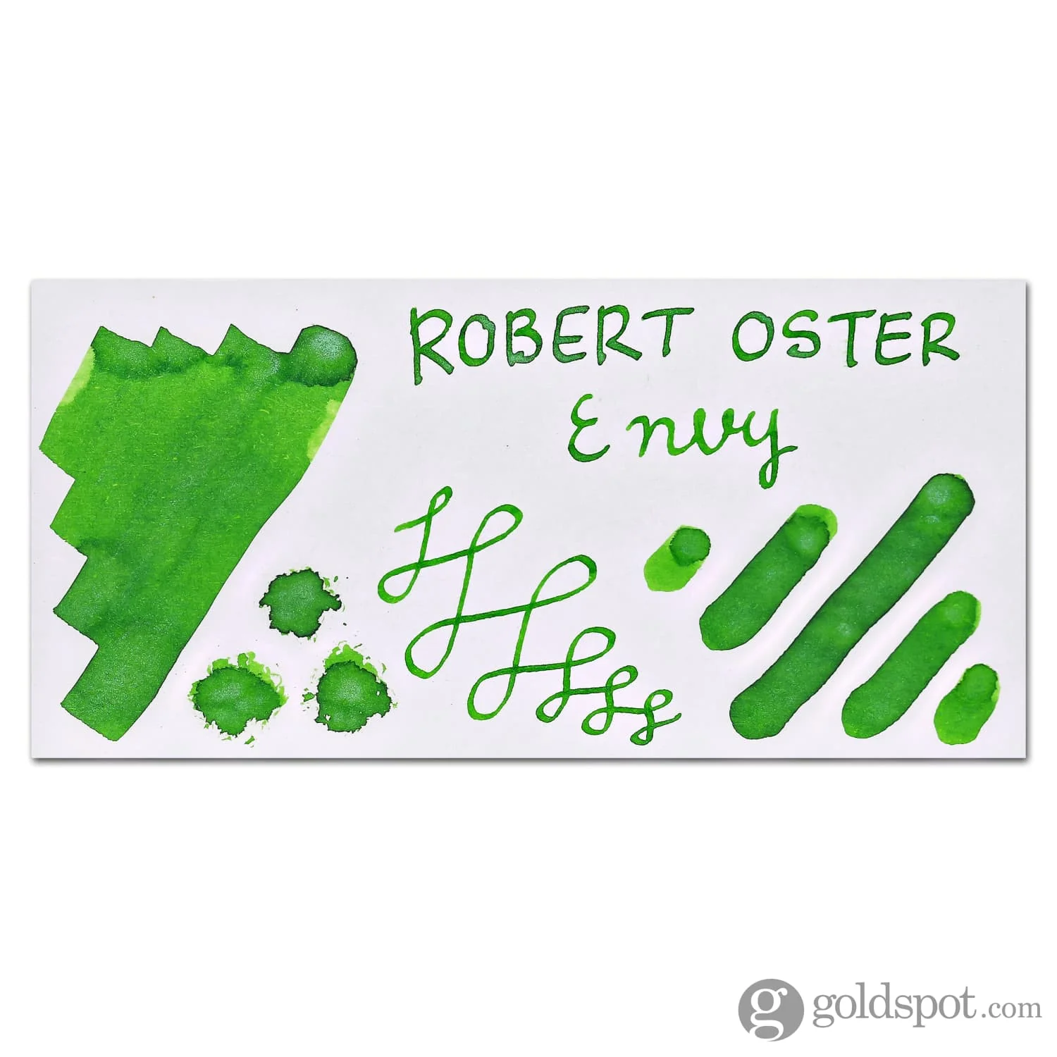 Robert Oster Shake ‘N’ Shimmy Bottled Ink in Envy Green - 50 mL - Image 2