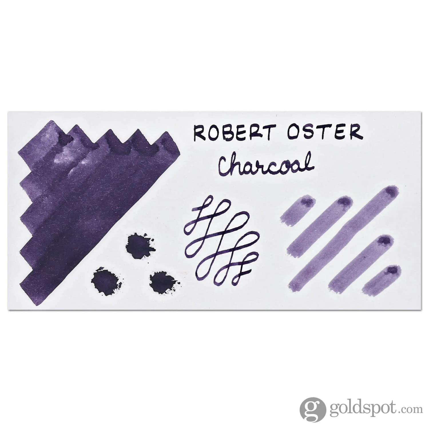 Robert Oster Bottled Ink in Charcoal - 50 mL - Image 2