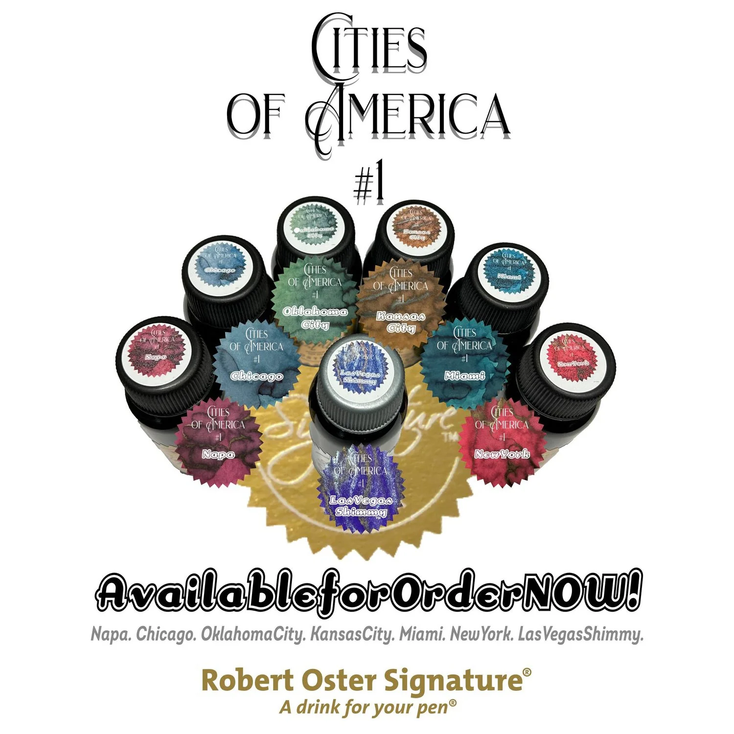 Robert Oster Cities of America Bottled Ink in Kansas City - 50 mL - Image 4