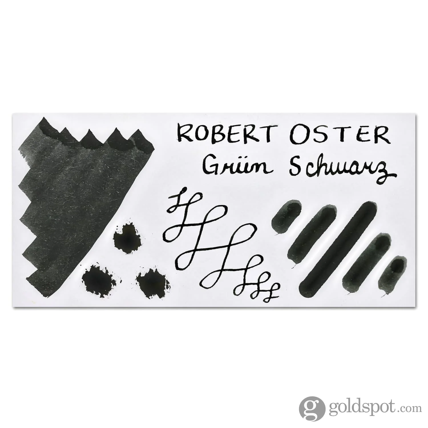 Robert Oster Bottled Ink in Grün-Schwarz (Green Black) - 50 mL - Image 2