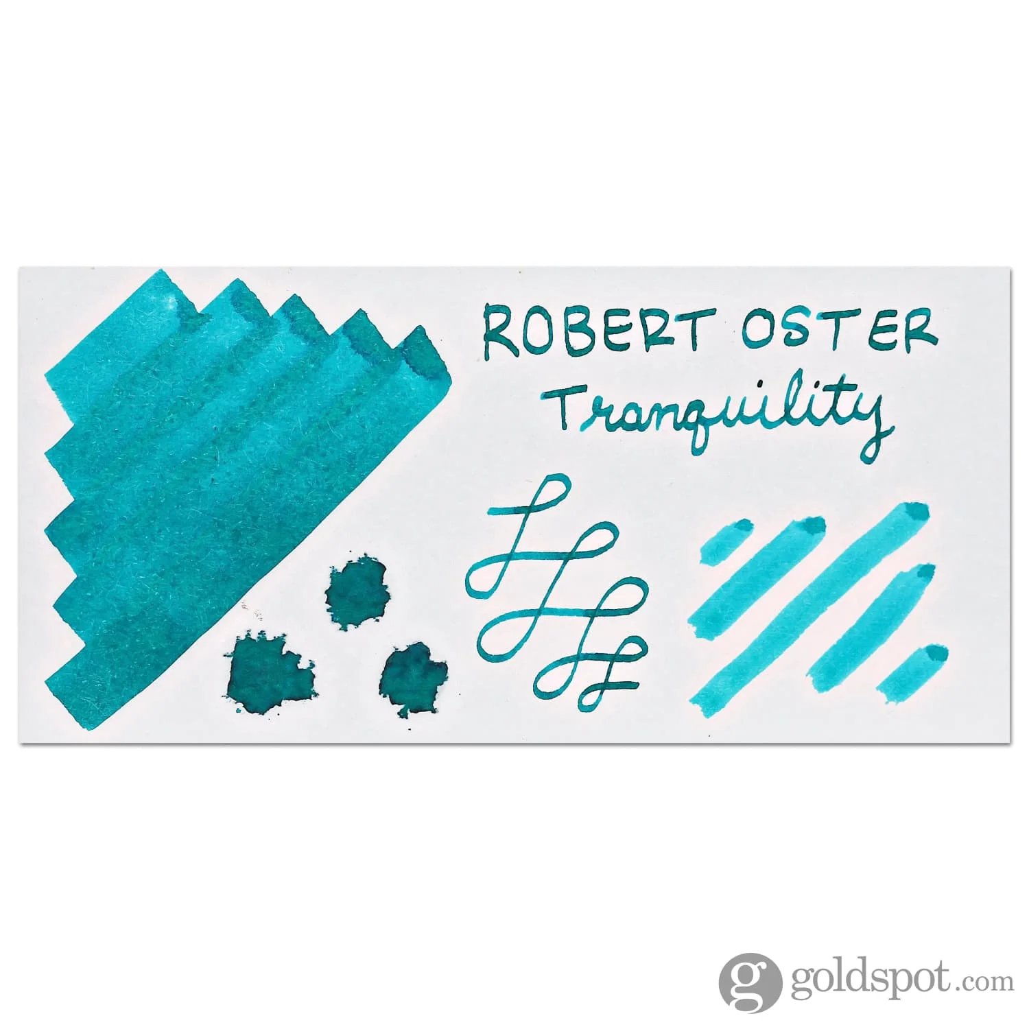 Robert Oster Bottled Ink in Tranquility Blue Green - 50 mL - Image 2