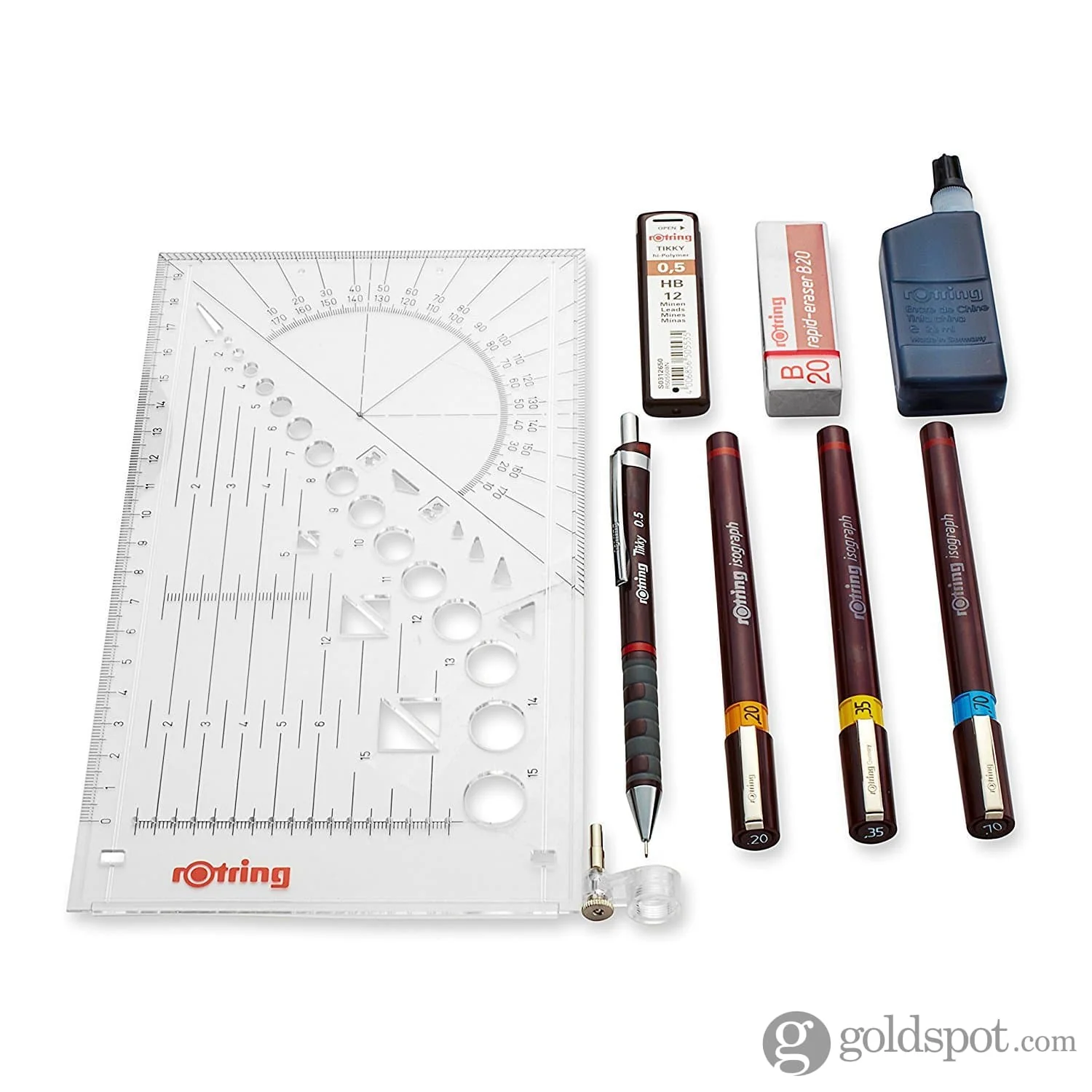 Rotring Isograph Technical College Drawing Pens (0.20 - 0.70 mm) - Set of 3 - Image 2