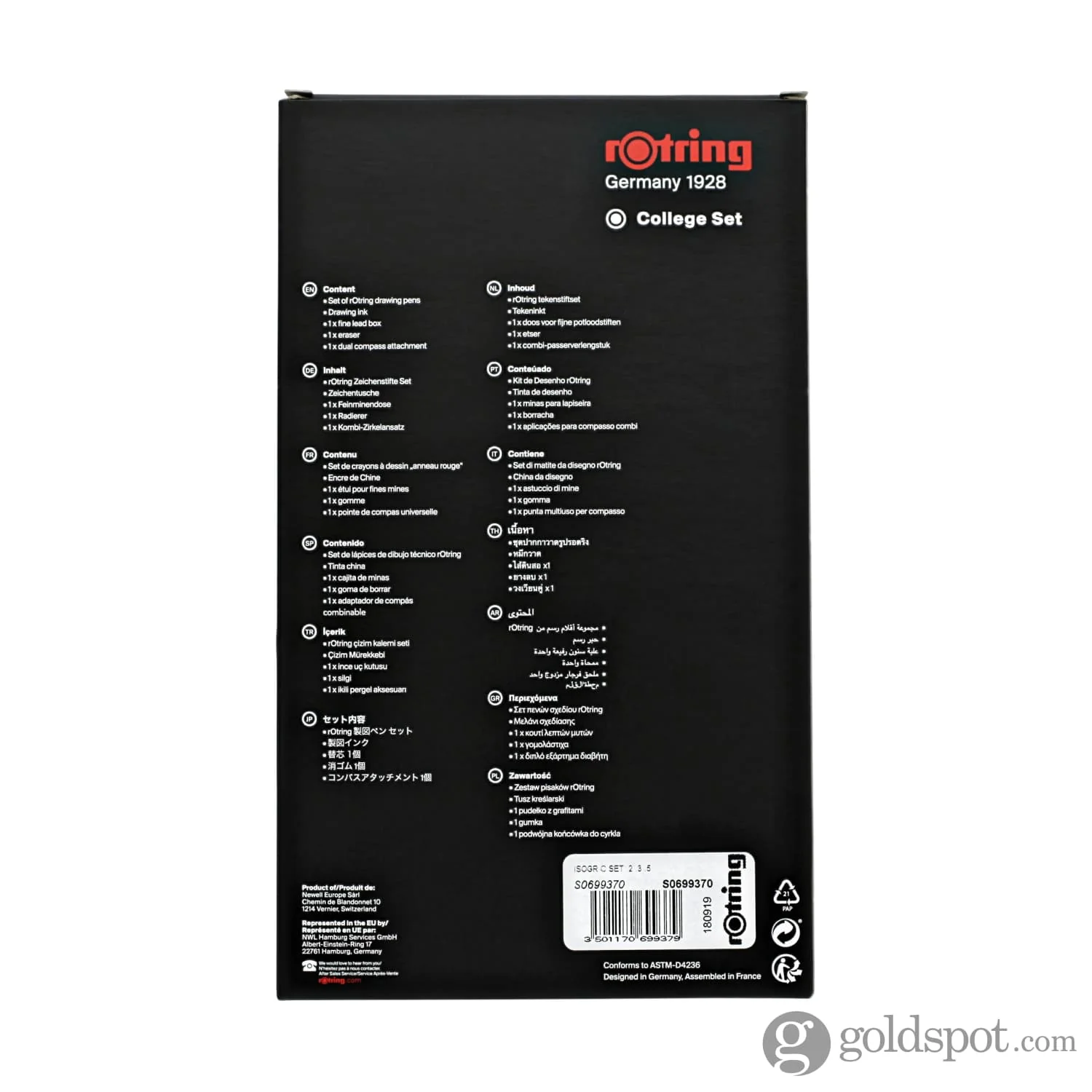 Rotring Isograph College Technical Drawing Pen - Set of 3 - Image 4