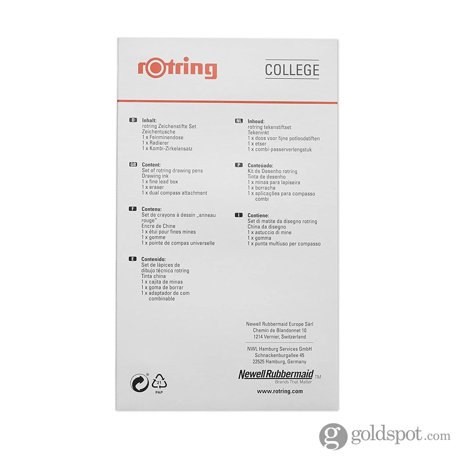 Rotring Isograph Technical College Drawing Pens (0.20 - 0.60 mm) - Set of 3 - Image 4
