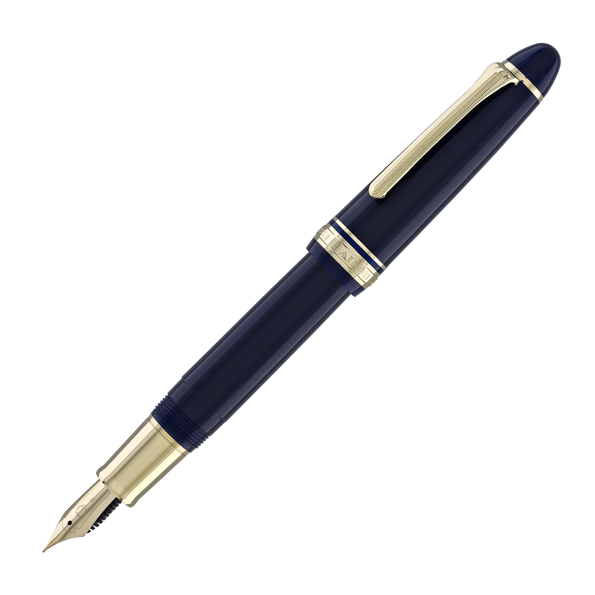 Sailor 1911 Casual L Stable Fountain Pen in Muted Blue, Gold Trim - Image 4